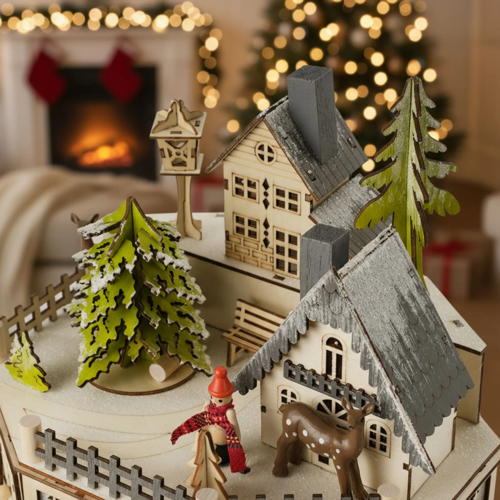 Holz-Adventskalender 24 Schubladen mit LED Weihnachtskalender - Image 5