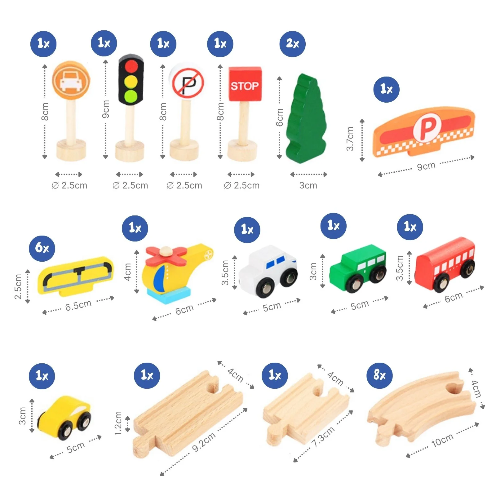 Holz-Parkhaus für Kinder mit Zubehör Spielgarage Parkgarage Spielzeug - Image 8
