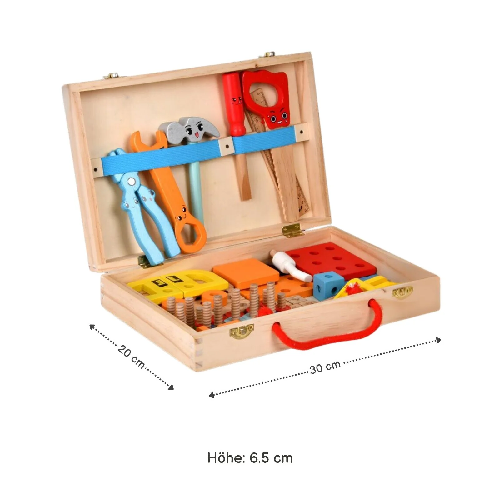 Holz-Werkzeugkasten für Kinder Kinder-Baukasten Fahrzeug-Bausatz Lernspielzeug - Image 4