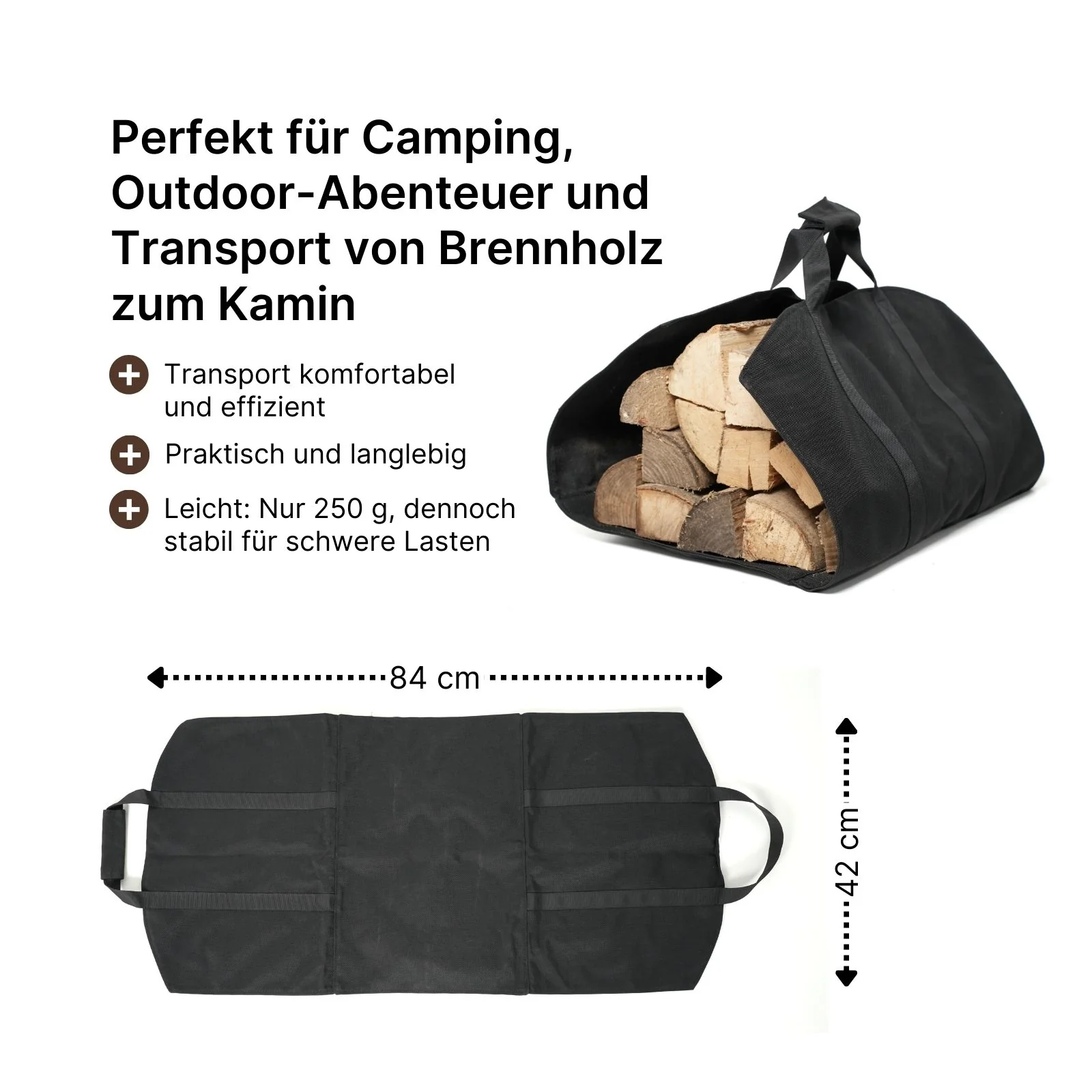 Holztragetasche Kamintasche Outdoor-Holztrage Brennholz-Tragehilfe - Image 2