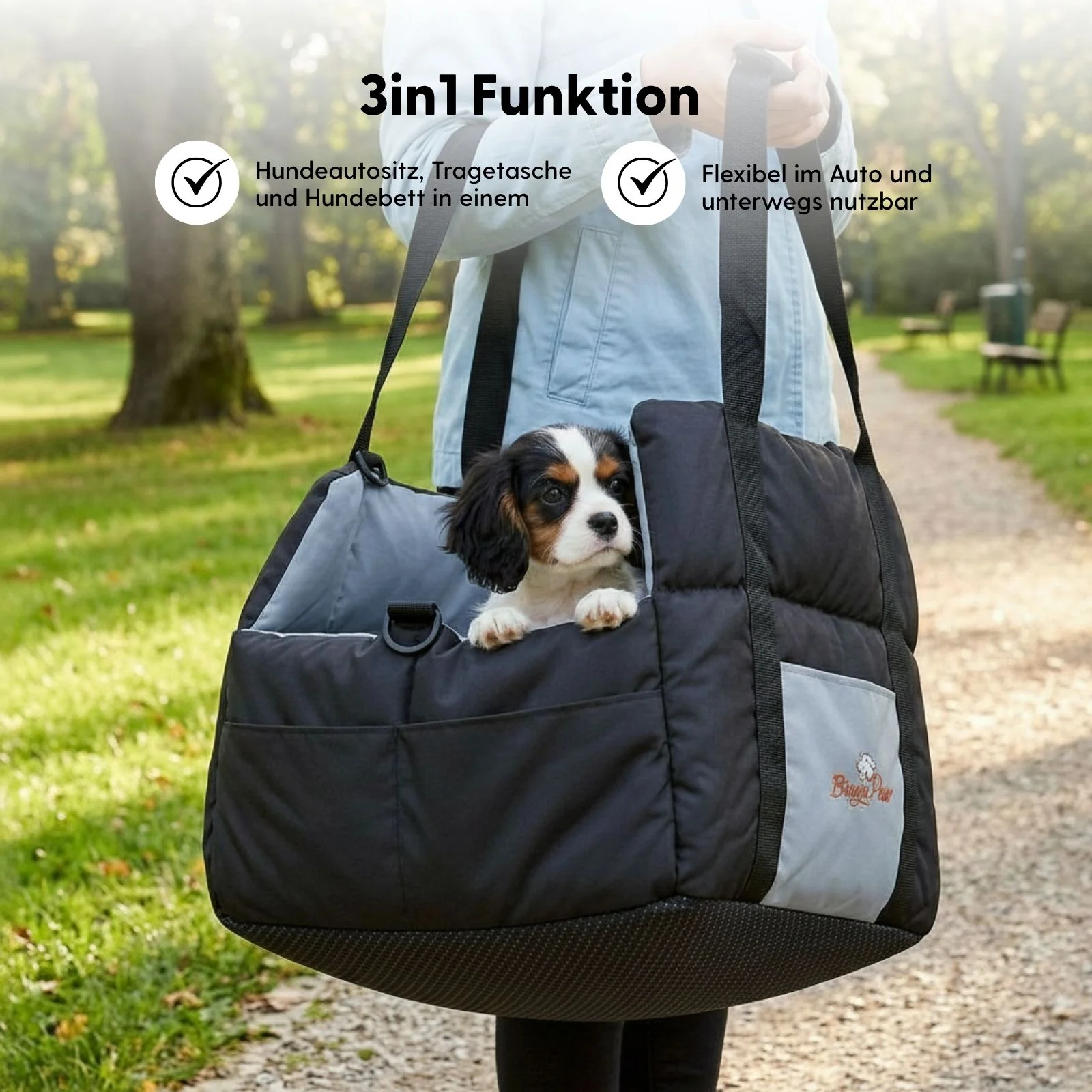 Hunde-Transporttasche Tragetasche für Hunde Hundeautositz Hundetasche - Image 2