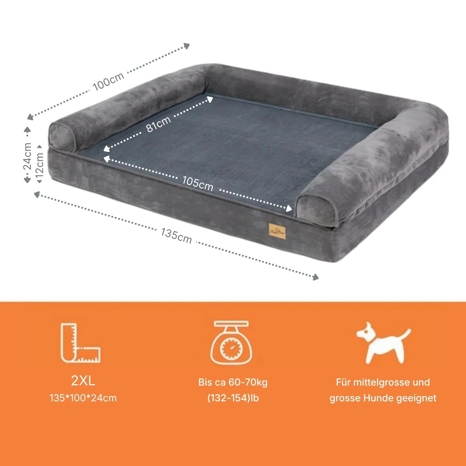 Hundebett Grösse XXL Hundekissen Tiermatte Hundesofa Haustiermatratze - Image 6