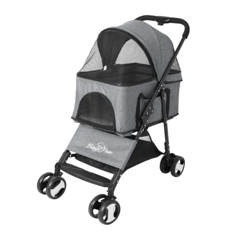 Hundebuggy Haustierwagen Trolley klappbar vierfache Doppelräder - Image 2