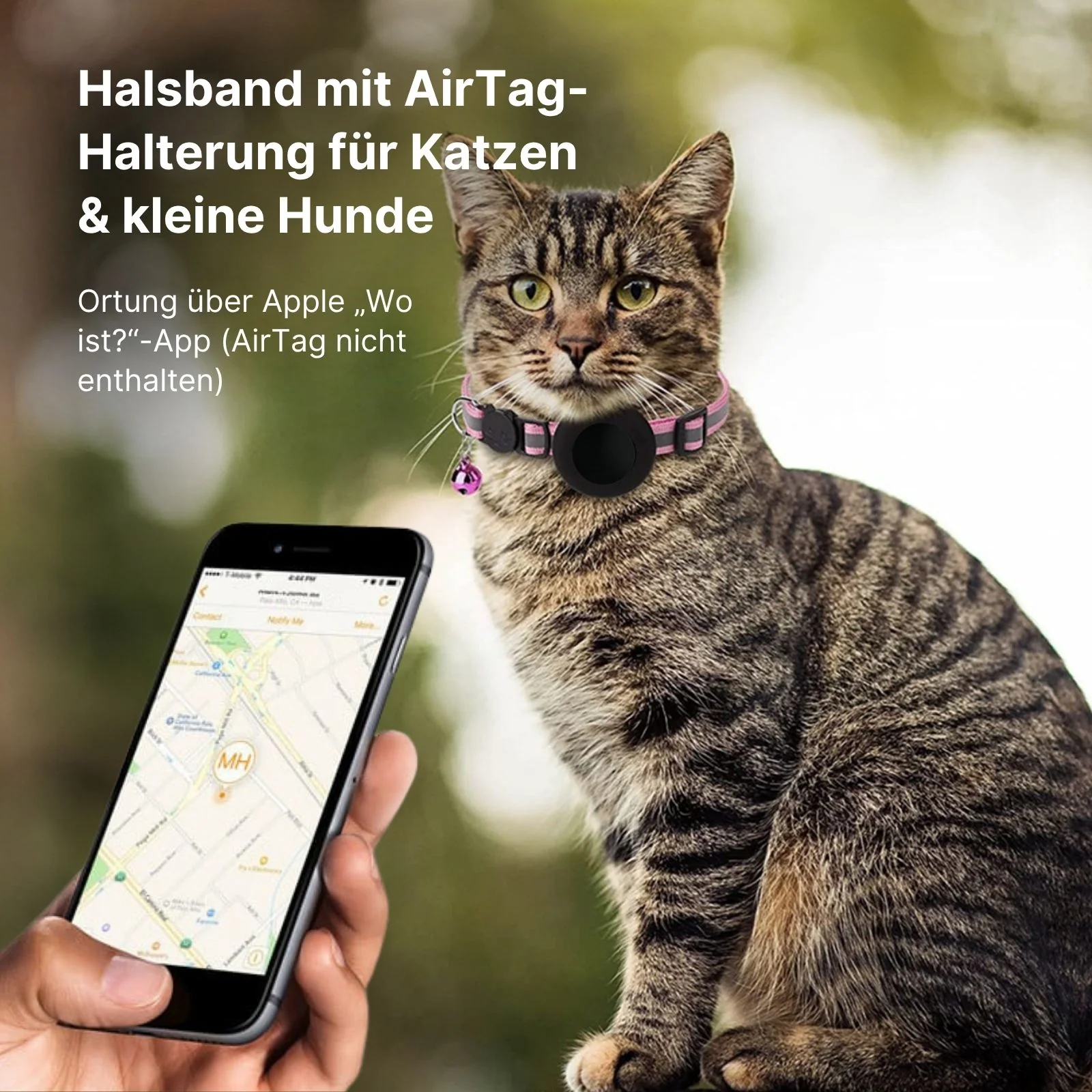 Hundehalsband mit Airtag-Halterung Katzenhalsband Halsband - Image 2