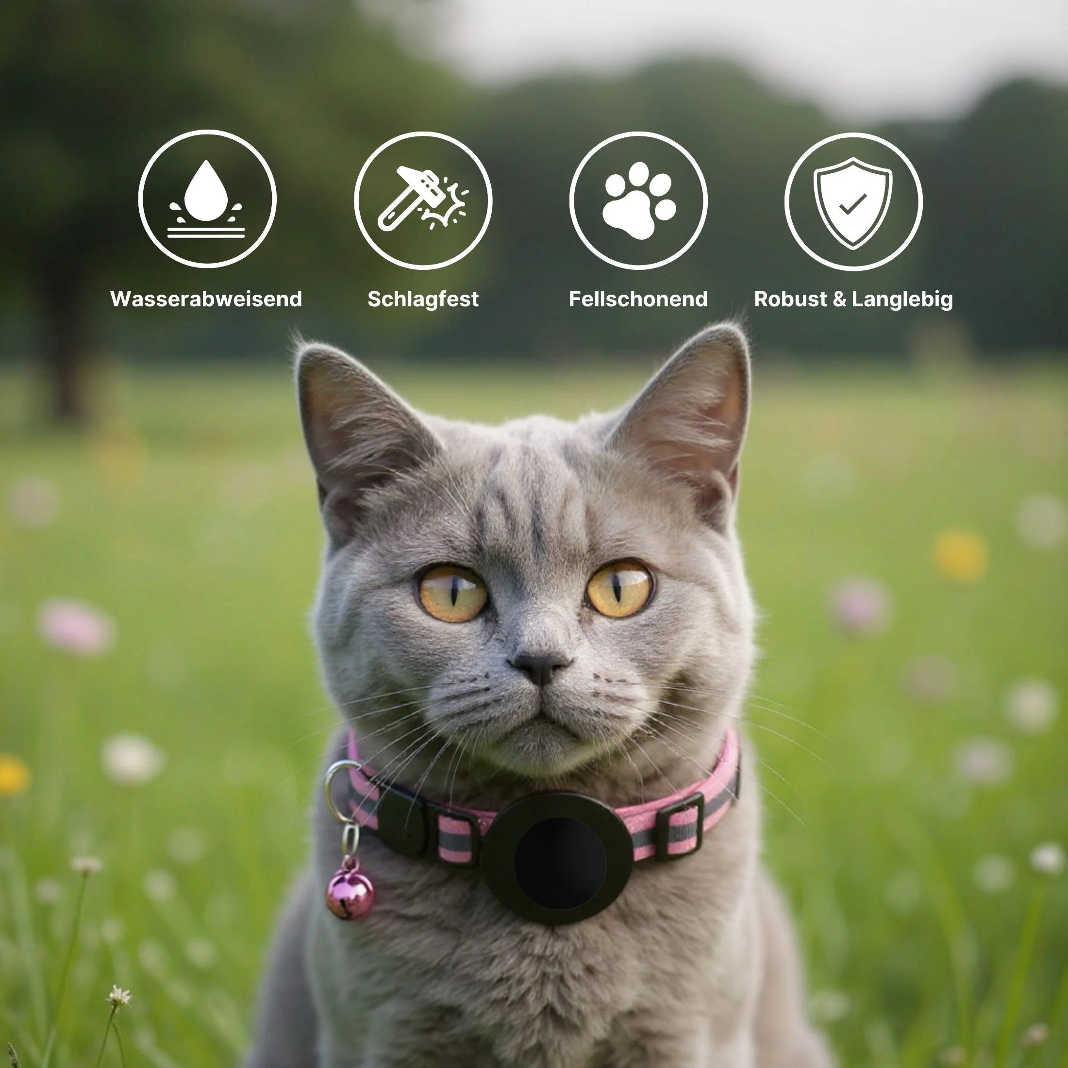 Hundehalsband mit Airtag-Halterung Katzenhalsband Halsband - Image 4