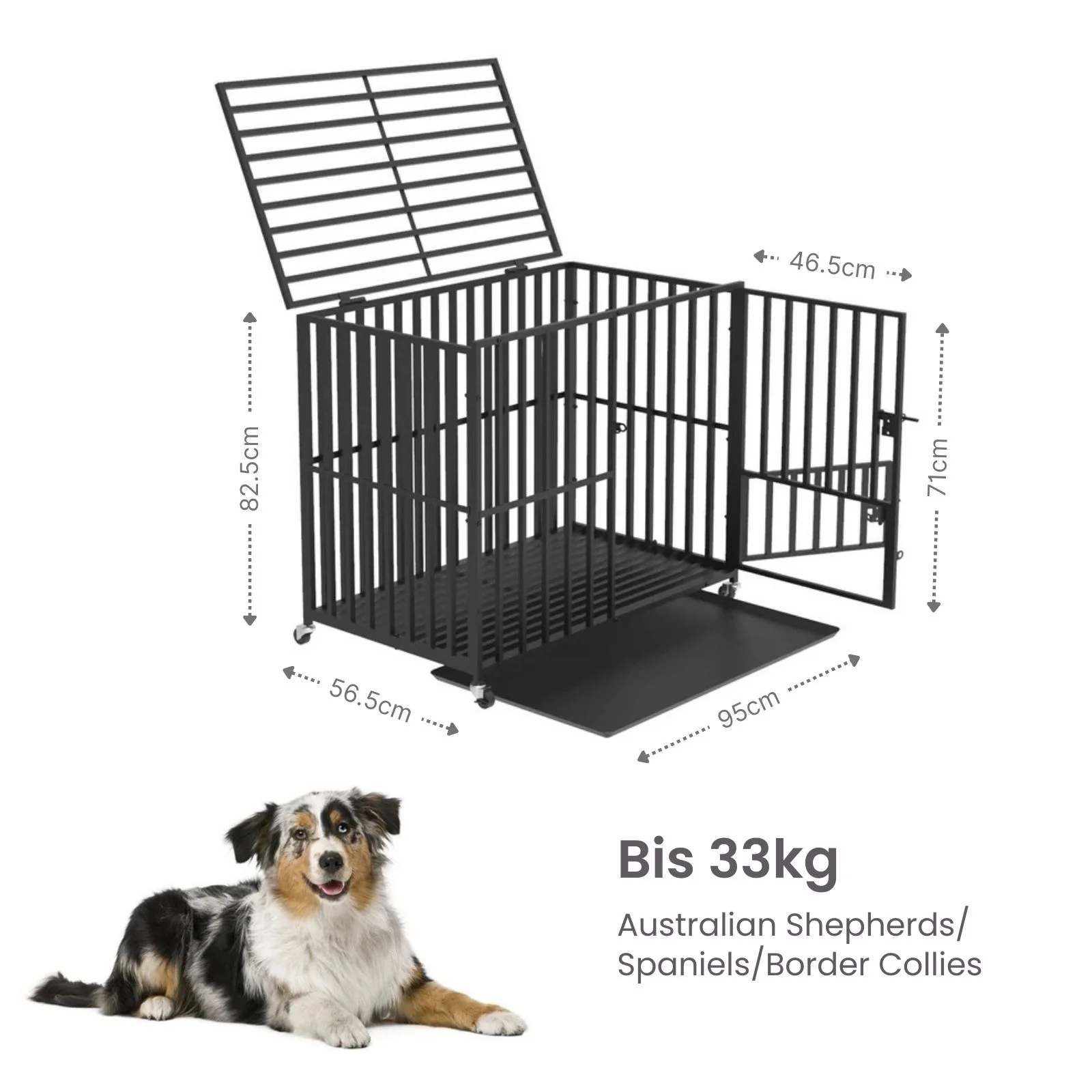 Hundekäfig Grösse L Hundebox Haustierkäfig Indoor-Käfig Metallkäfig - Image 5