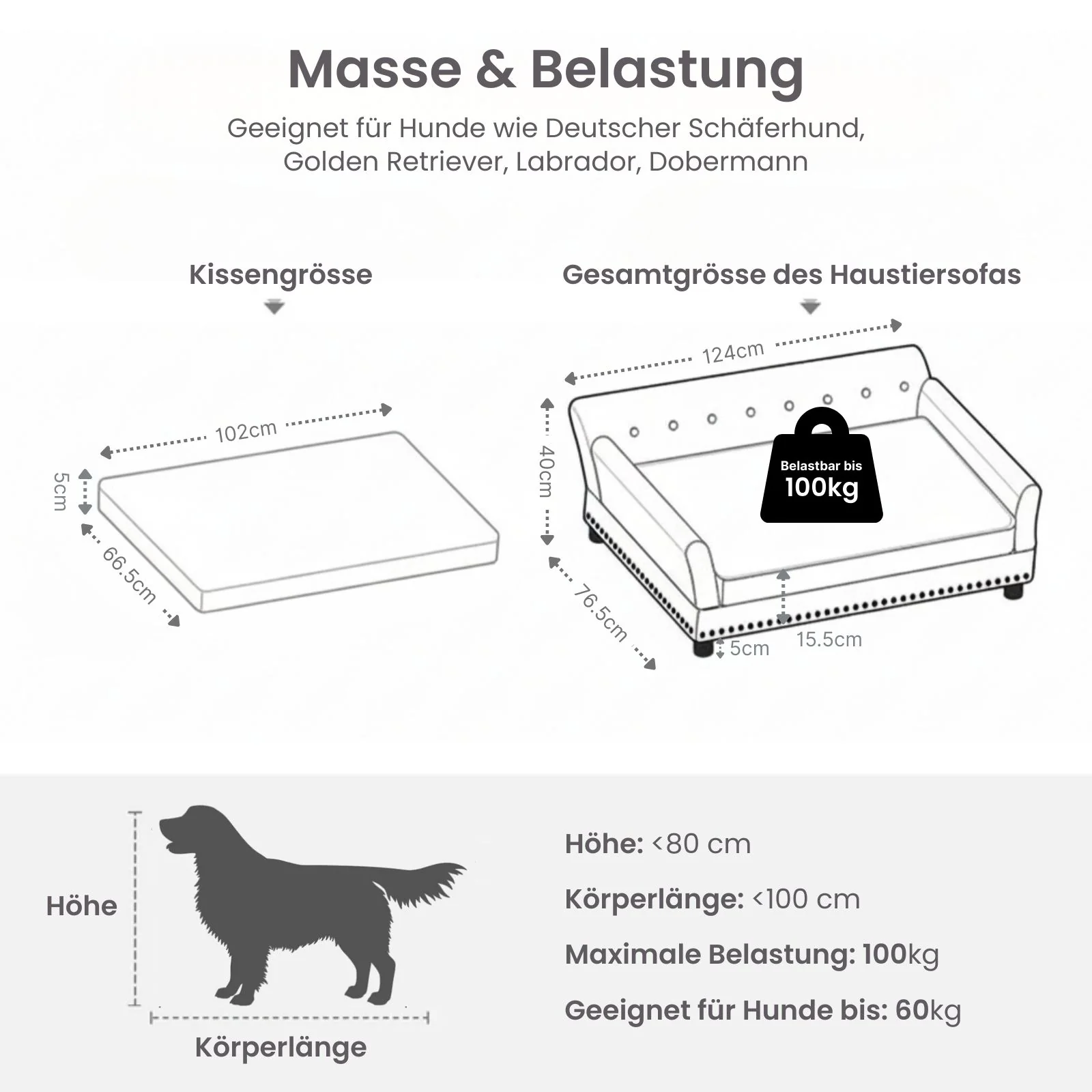 Hundesofa Grösse XL Liegeplatz Hundebett Haustiersofa Hundecouch - Image 6