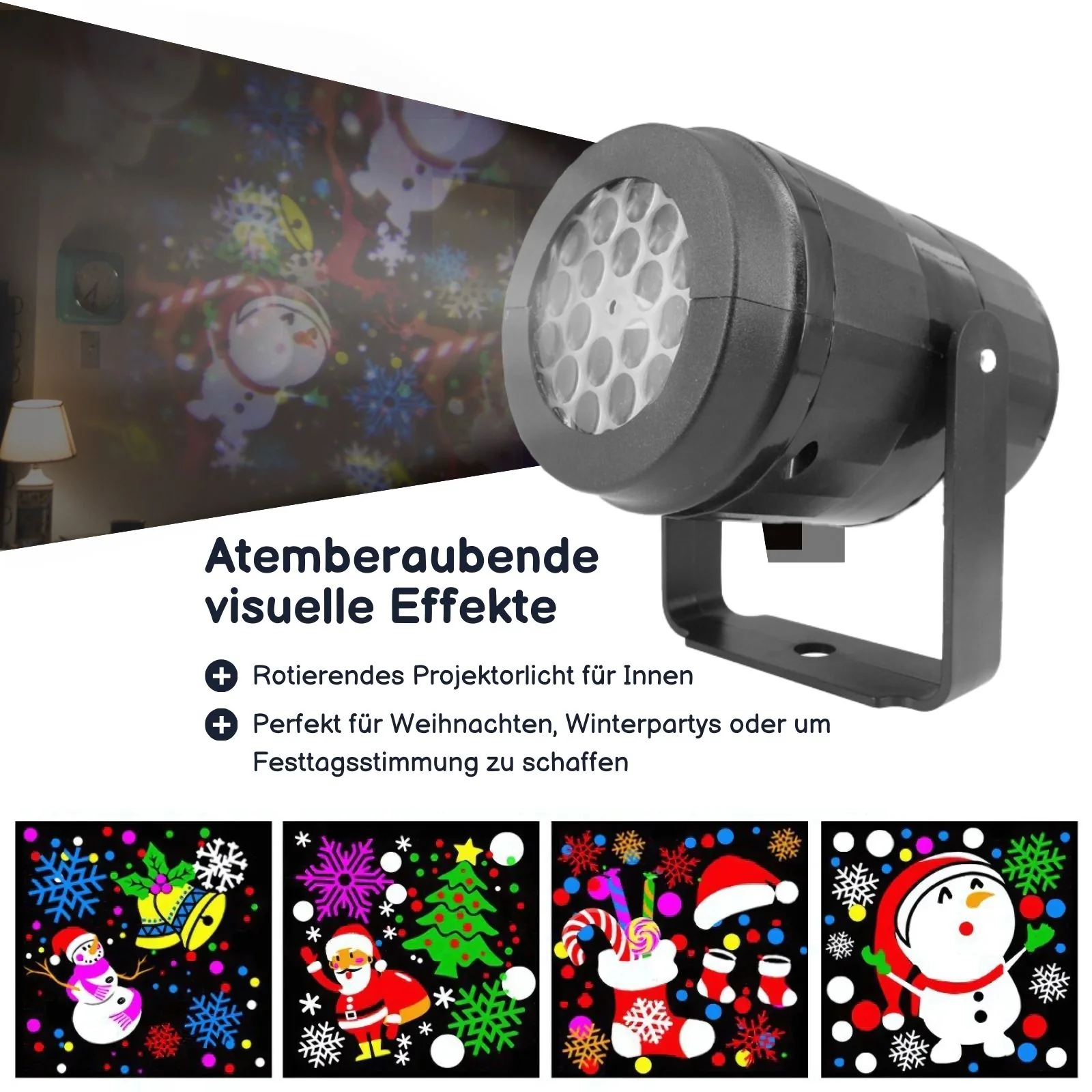 Indoor-Weihnachtsmotive-Projektor LED-Projektorlampe Beamer Videoprojektor - Image 2