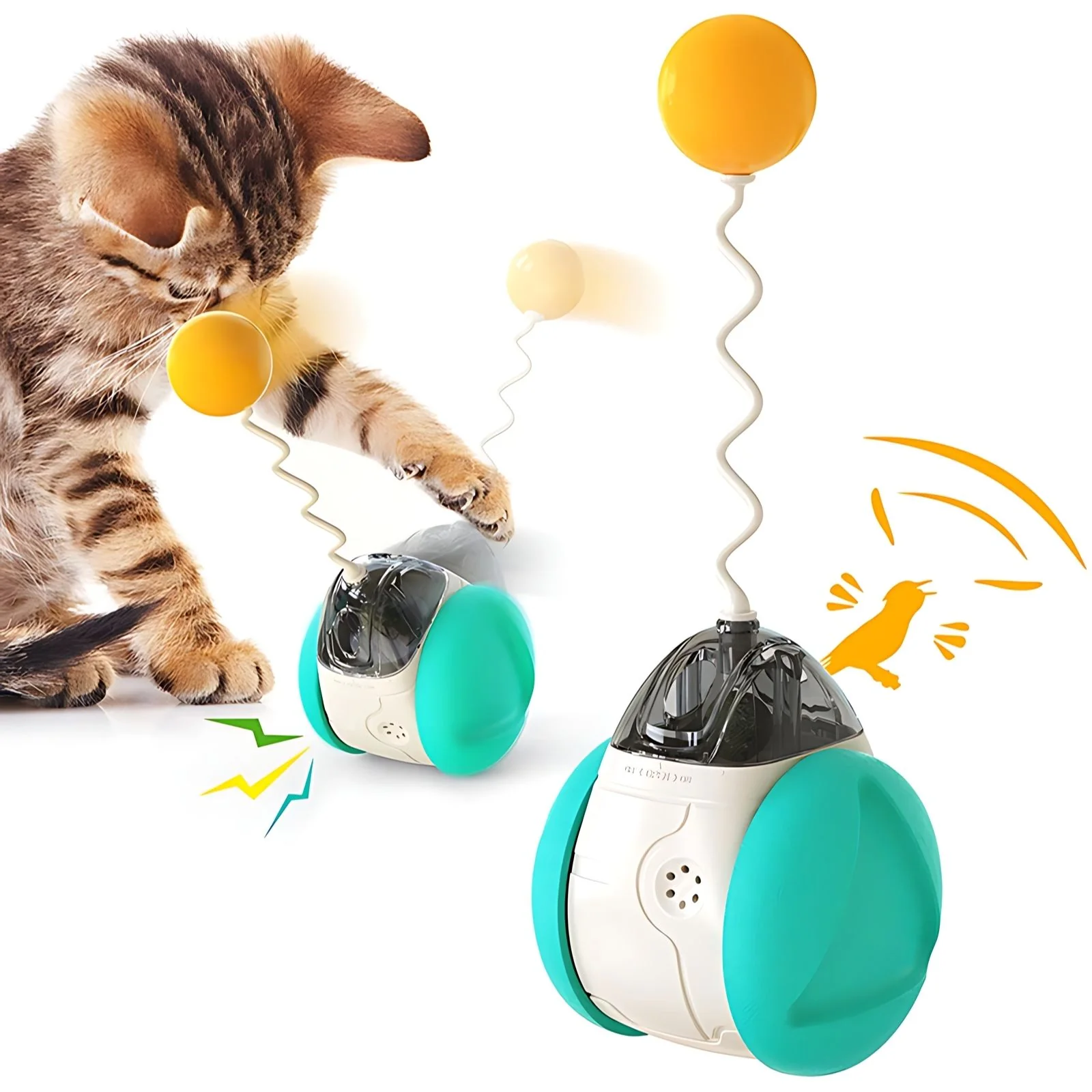 Interaktives Katzenspielzeug Balance-Schwung-Spielzeug Katzenfederspielzeug Katzenkugel - Image 3
