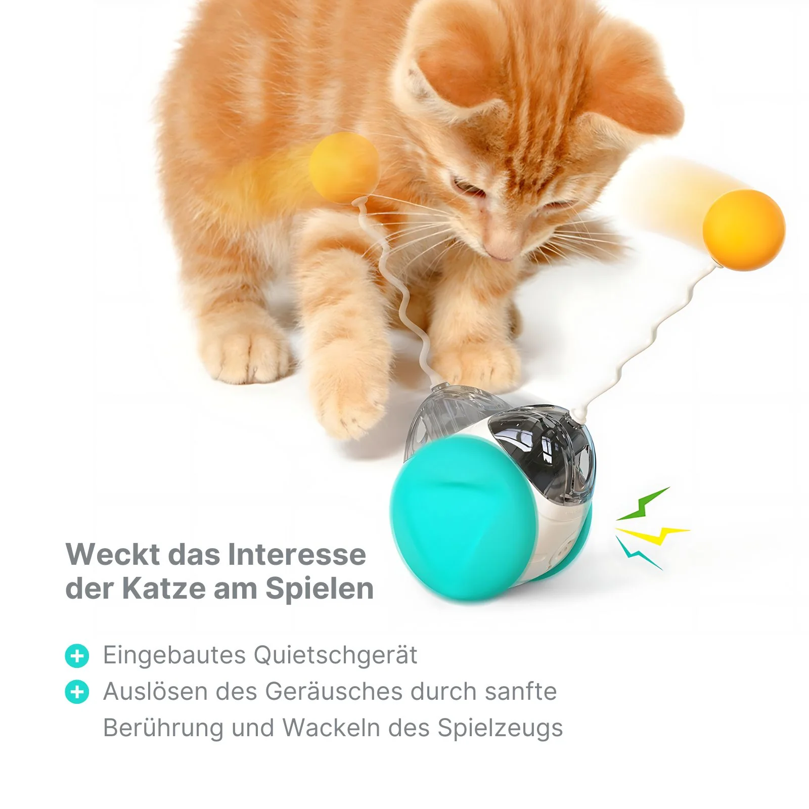 Interaktives Katzenspielzeug Balance-Schwung-Spielzeug Katzenfederspielzeug Katzenkugel - Image 4