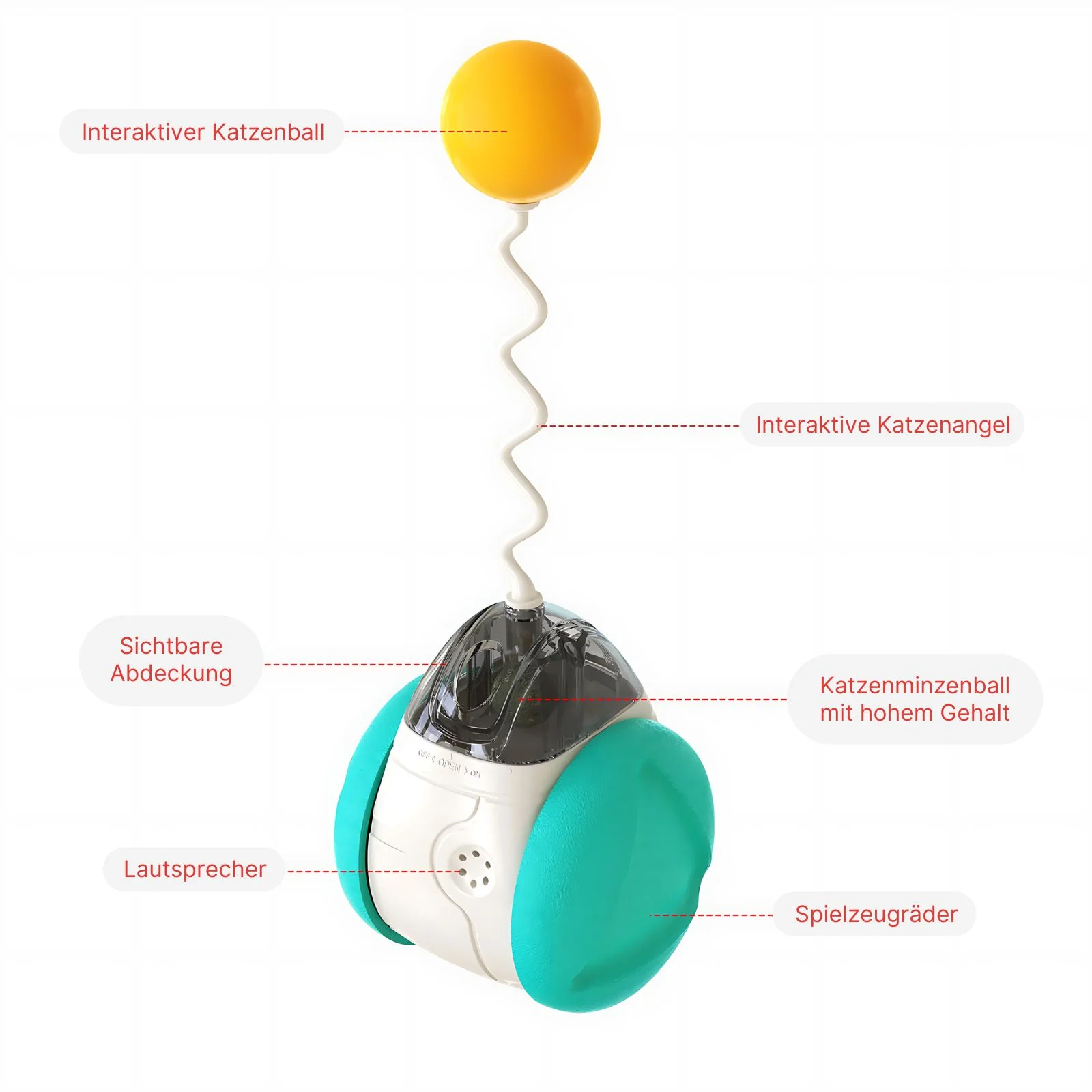 Interaktives Katzenspielzeug Balance-Schwung-Spielzeug Katzenfederspielzeug Katzenkugel - Image 7