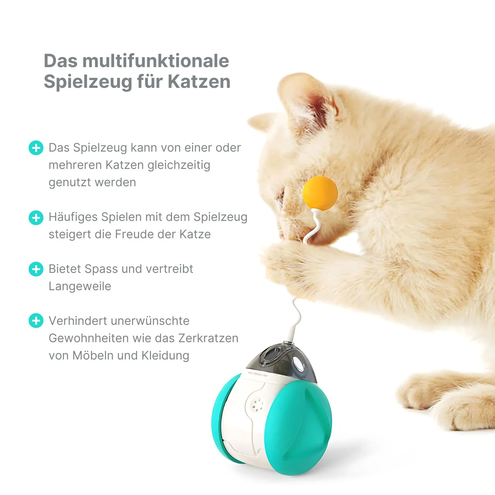 Interaktives Katzenspielzeug Balance-Schwung-Spielzeug Katzenfederspielzeug Katzenkugel - Image 8