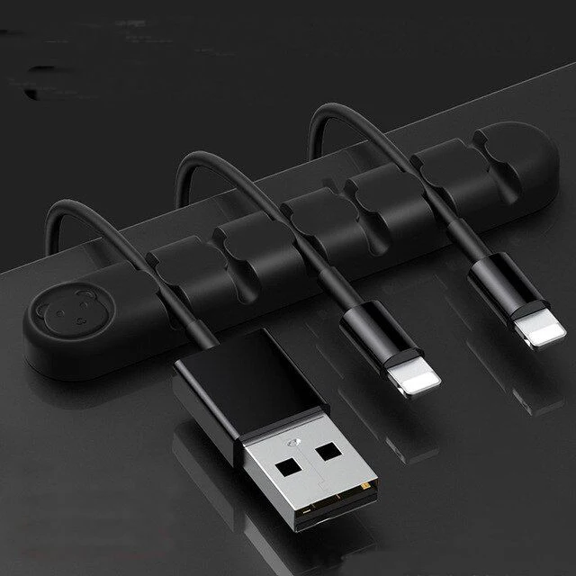 Kabelhalter aus Silikon für 6 Kabel selbstklebend