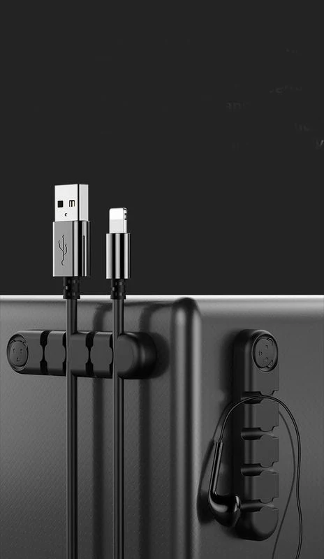 Kabelhalter aus Silikon für 6 Kabel selbstklebend - Image 2