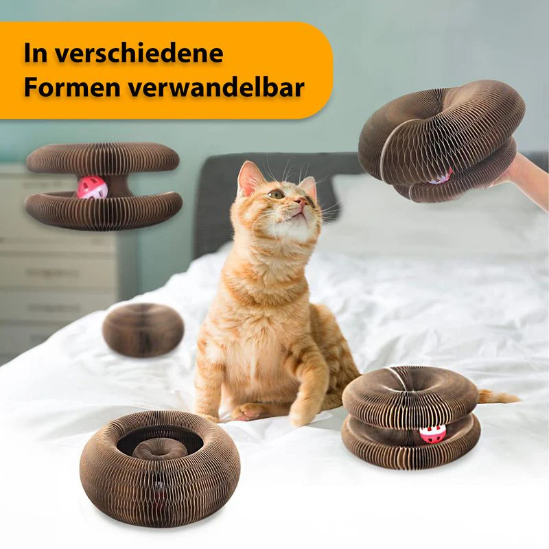Katzen Kratzspielzeug 4er Set Kratzorgel Haustierspielzeug Ballspiel - Image 5