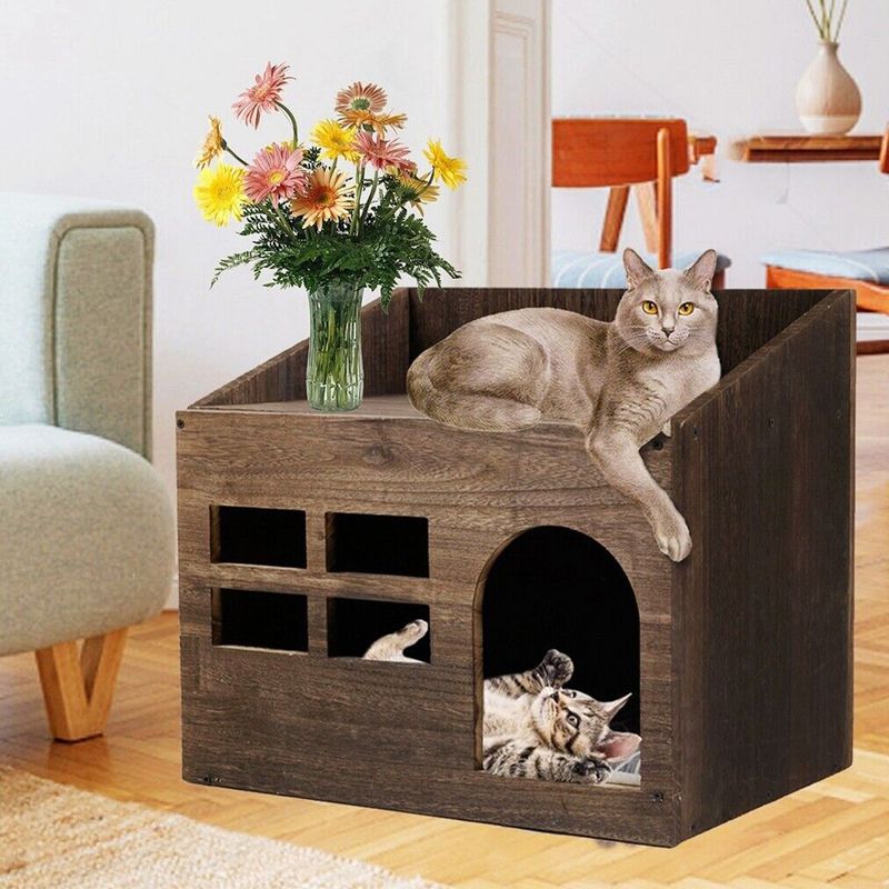 Katzenhaus XXL Katzenhöhle Haustier-Unterkunft Tierbehausung - Image 3