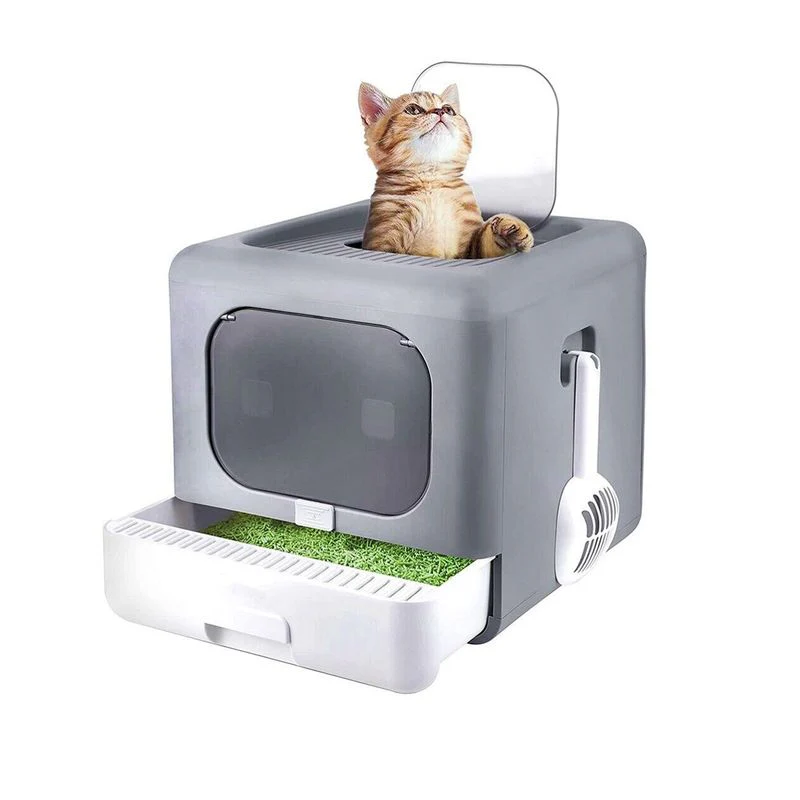 Katzentoilette XXL Katzenklo Haubentoilette mit Deckel und Sieb