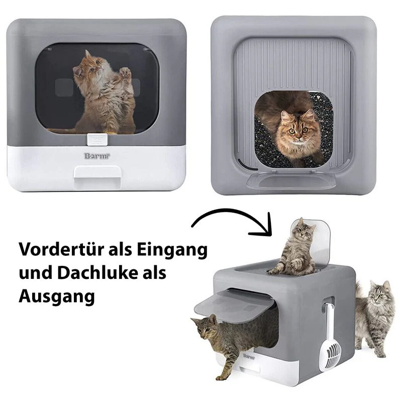 Katzentoilette XXL Katzenklo Haubentoilette mit Deckel und Sieb - Image 2