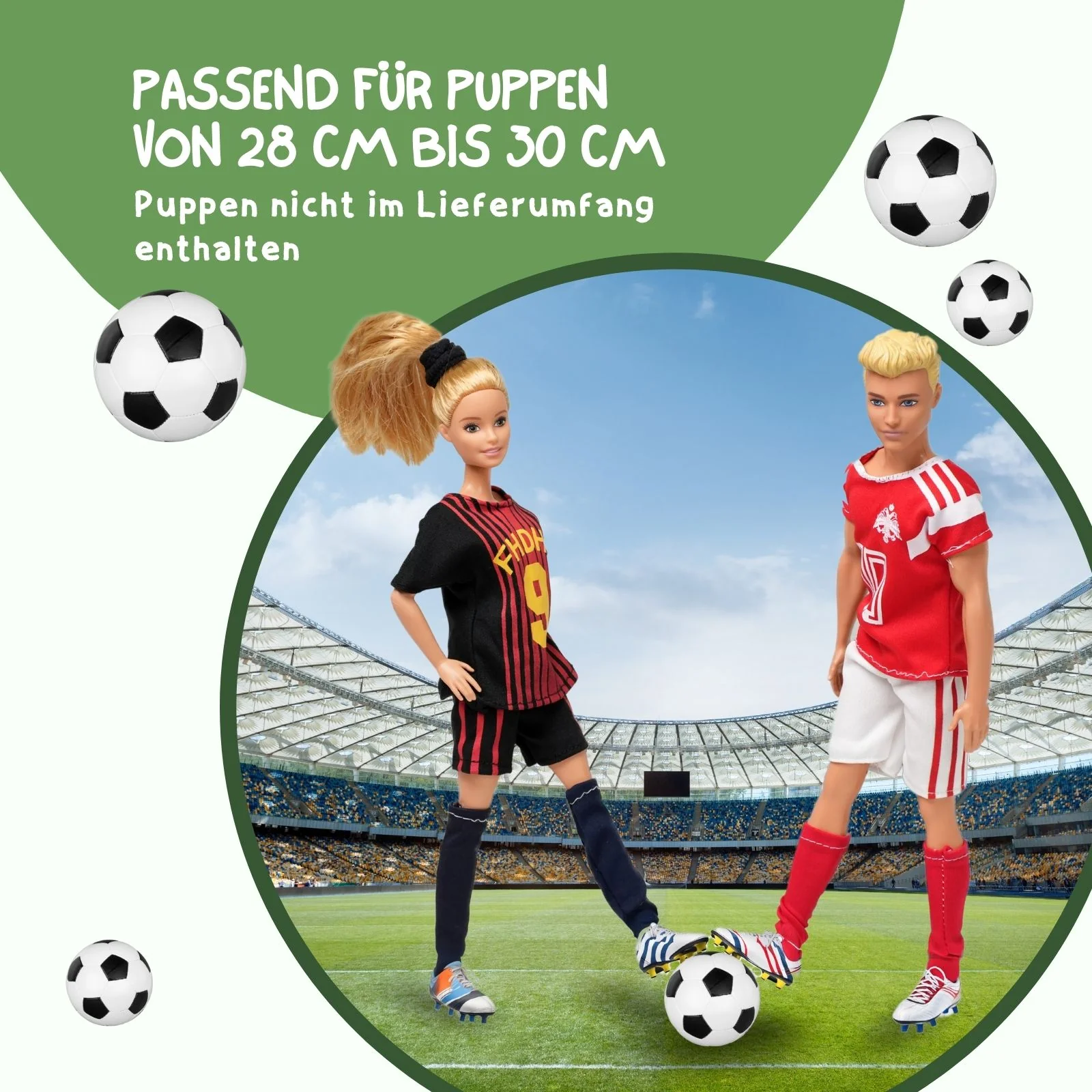 Ken Barbie 4er Set für Puppen Collection Motto Fussball - Image 3