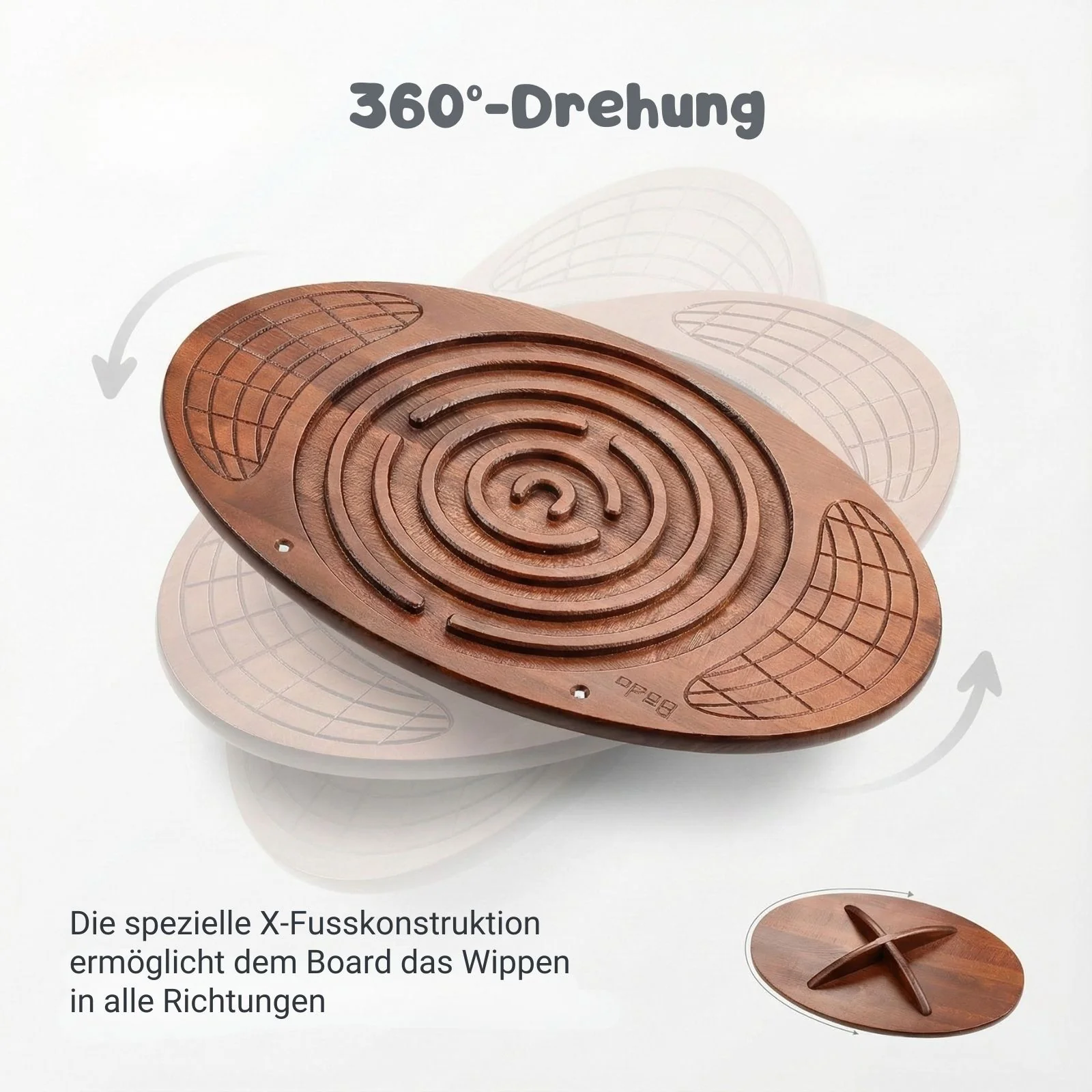 Kinder-Balanceboard aus Holz mit Labyrinth-Spiel Balancierbrett Wippe - Image 5