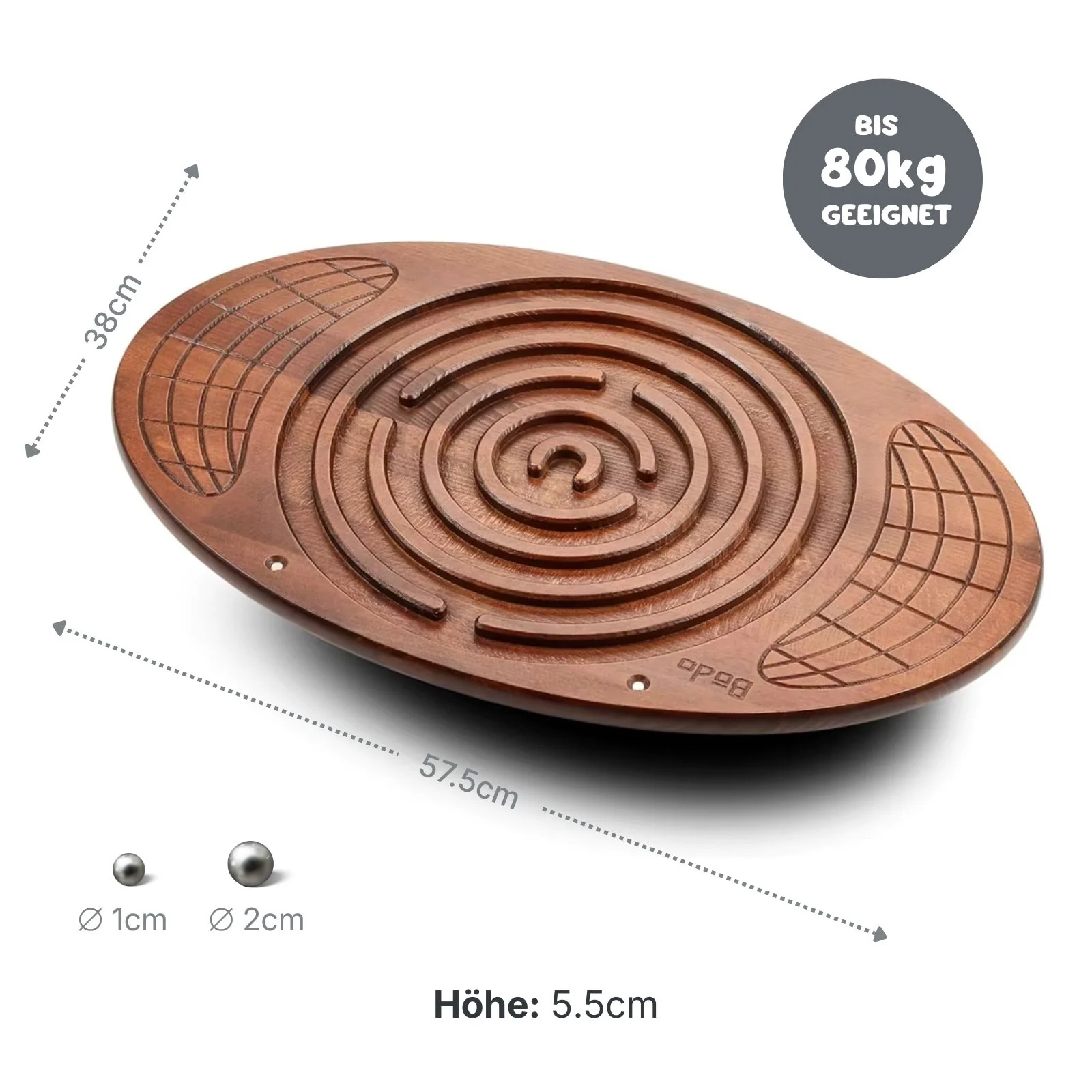 Kinder-Balanceboard aus Holz mit Labyrinth-Spiel Balancierbrett Wippe - Image 7