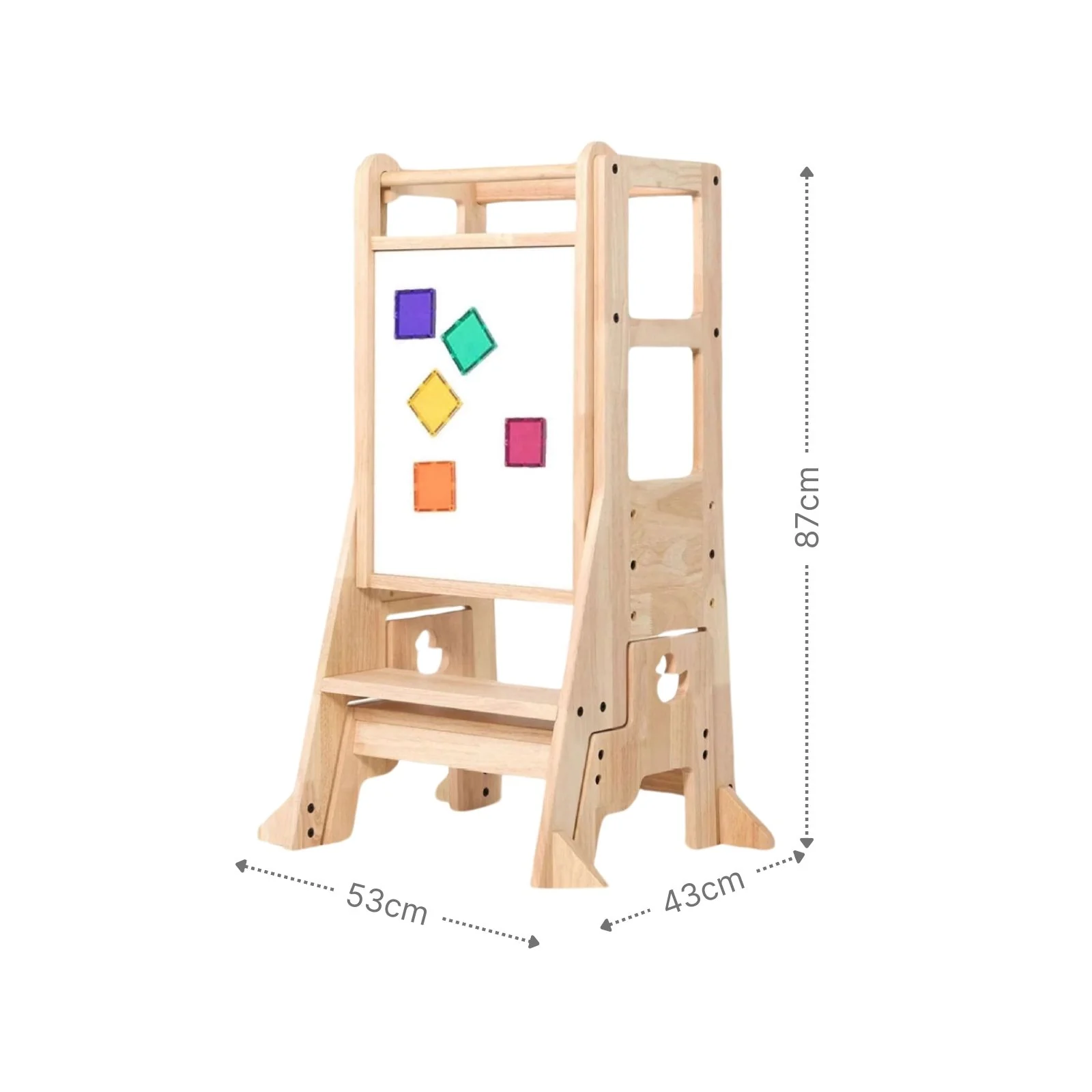 Kinder Holz-Lernturm mit Hocker und Zeichenbrett - Image 6
