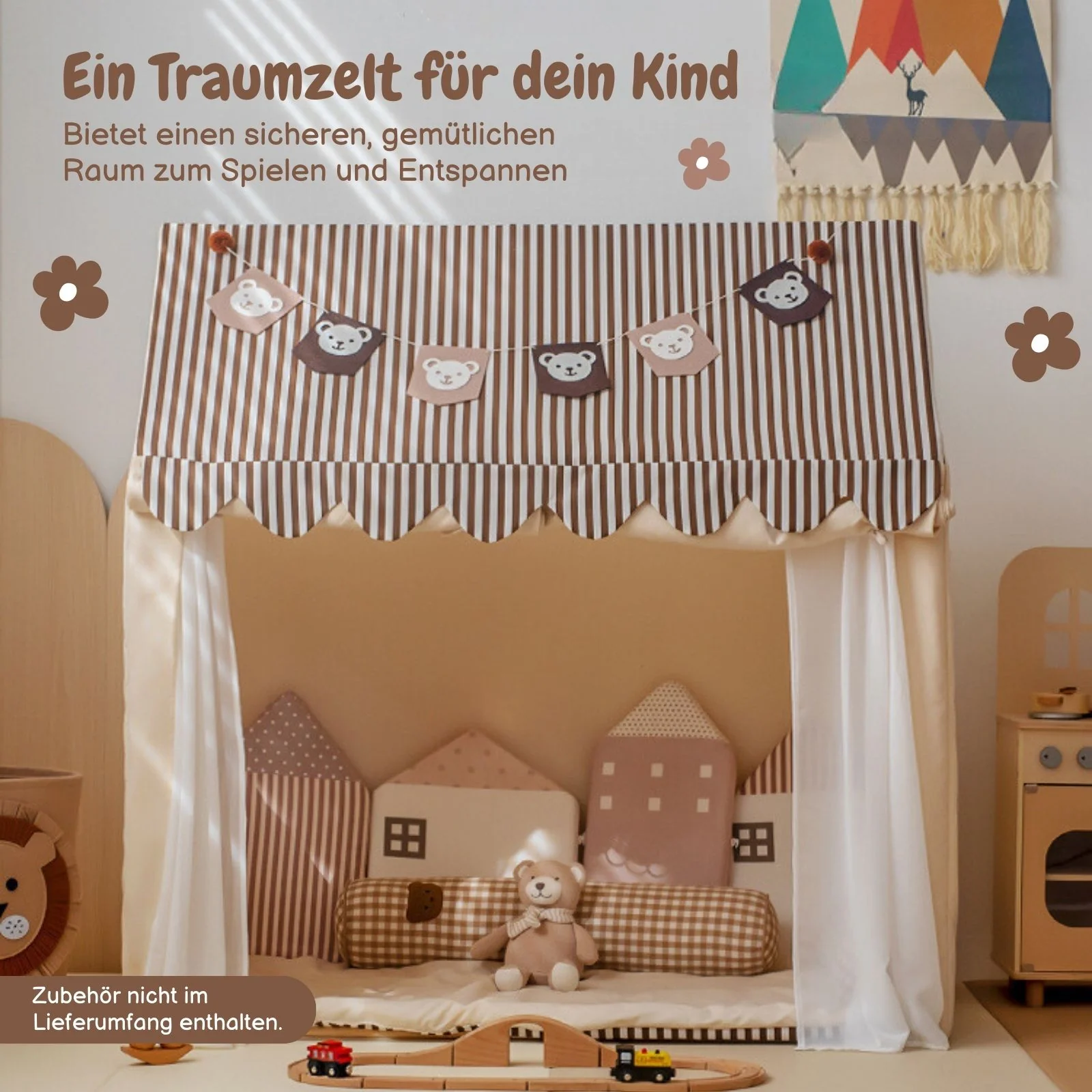 Kinder-Spielhaus Kinderzelt Hauszelt Kuschelhaus Spielhütte Spielzelt - Image 2