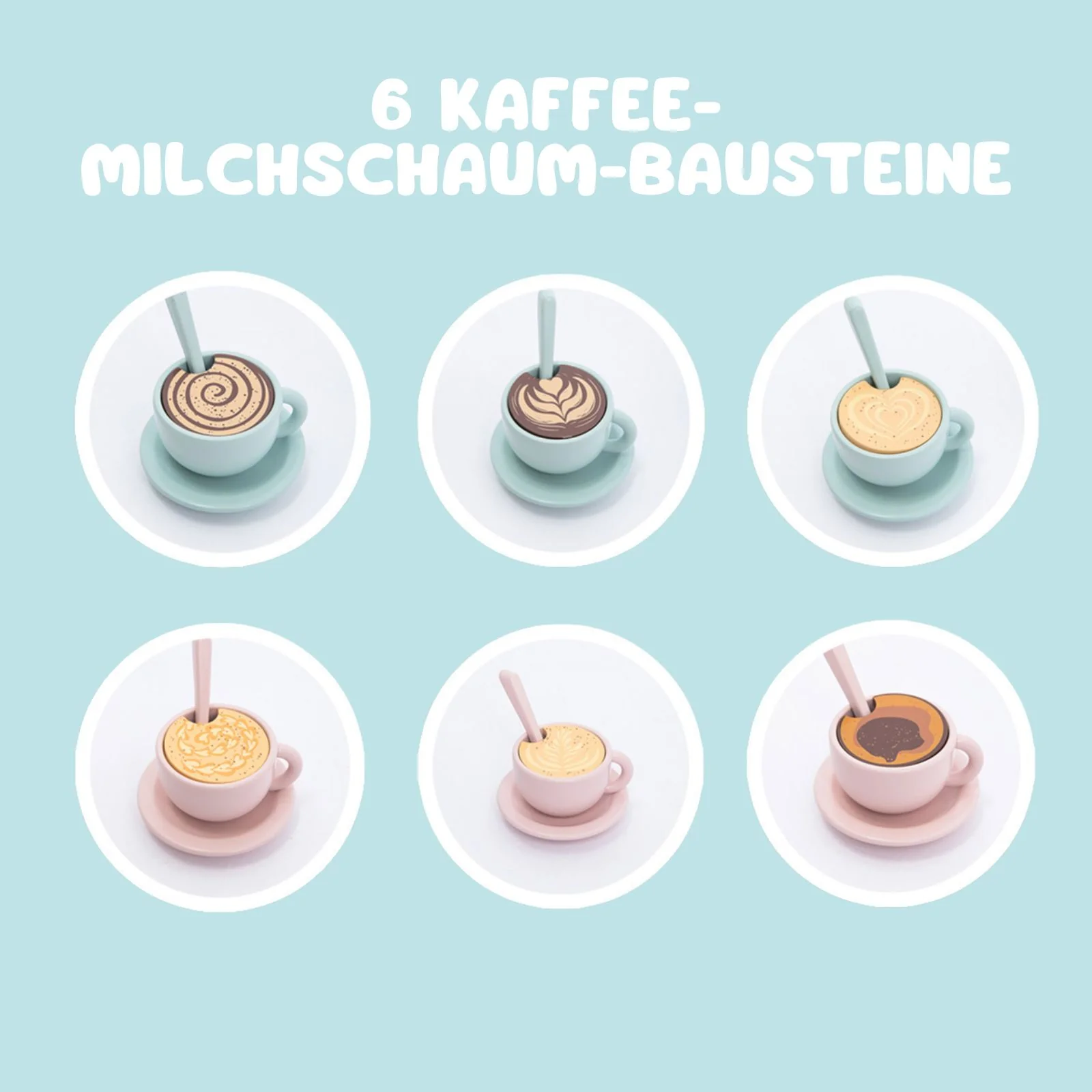 Kinder Spielzeug-Kaffeemaschine aus Holz mit Zubehör Kaffeeautomat - Image 7