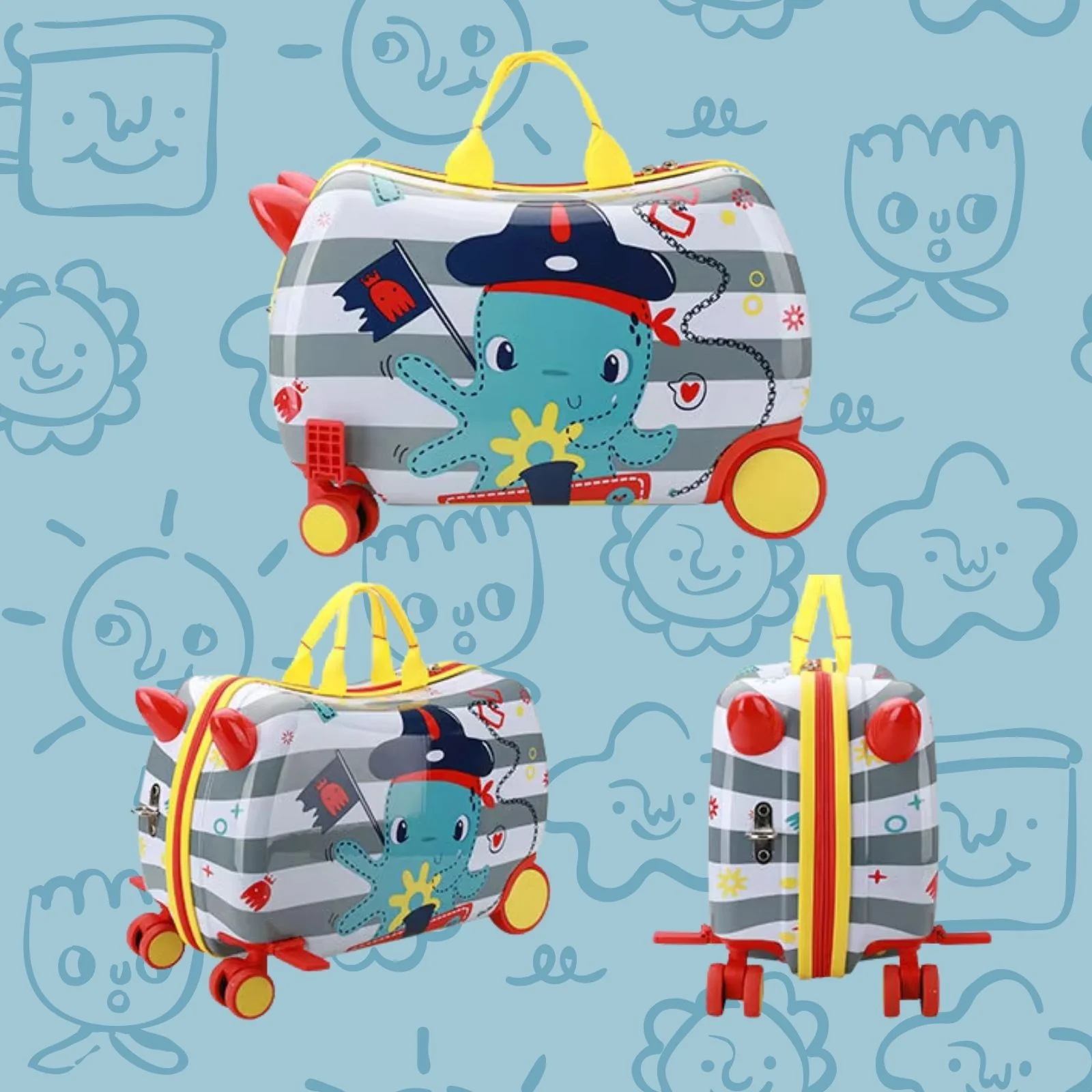 Kinderkoffer Hartschalenkoffer Reisegepäck Kindertrolley Koffer - Image 3