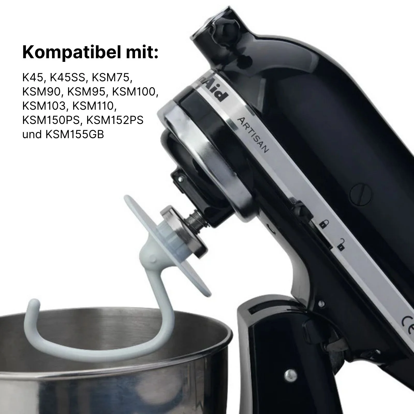 Alternativer Knethaken K45DH für KitchenAid Teighaken-Aufsatz - Image 3