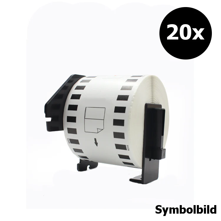 Kompatibel 50mm x 30,48m Endlos Etikette Brother DK-22223 20-Pack