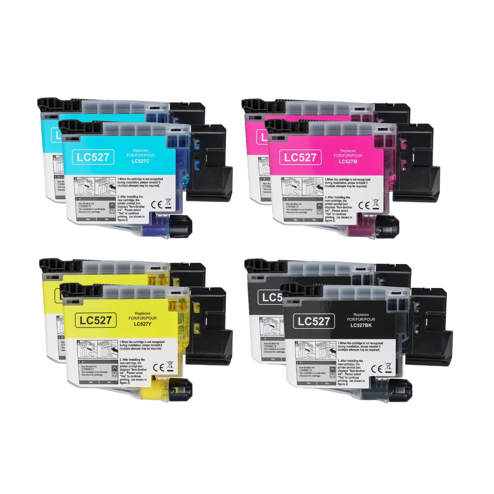 Kompatible Tintenpatrone für Brother MFC-J6760DW - Black Cyan Yellow Magenta - 8er Set