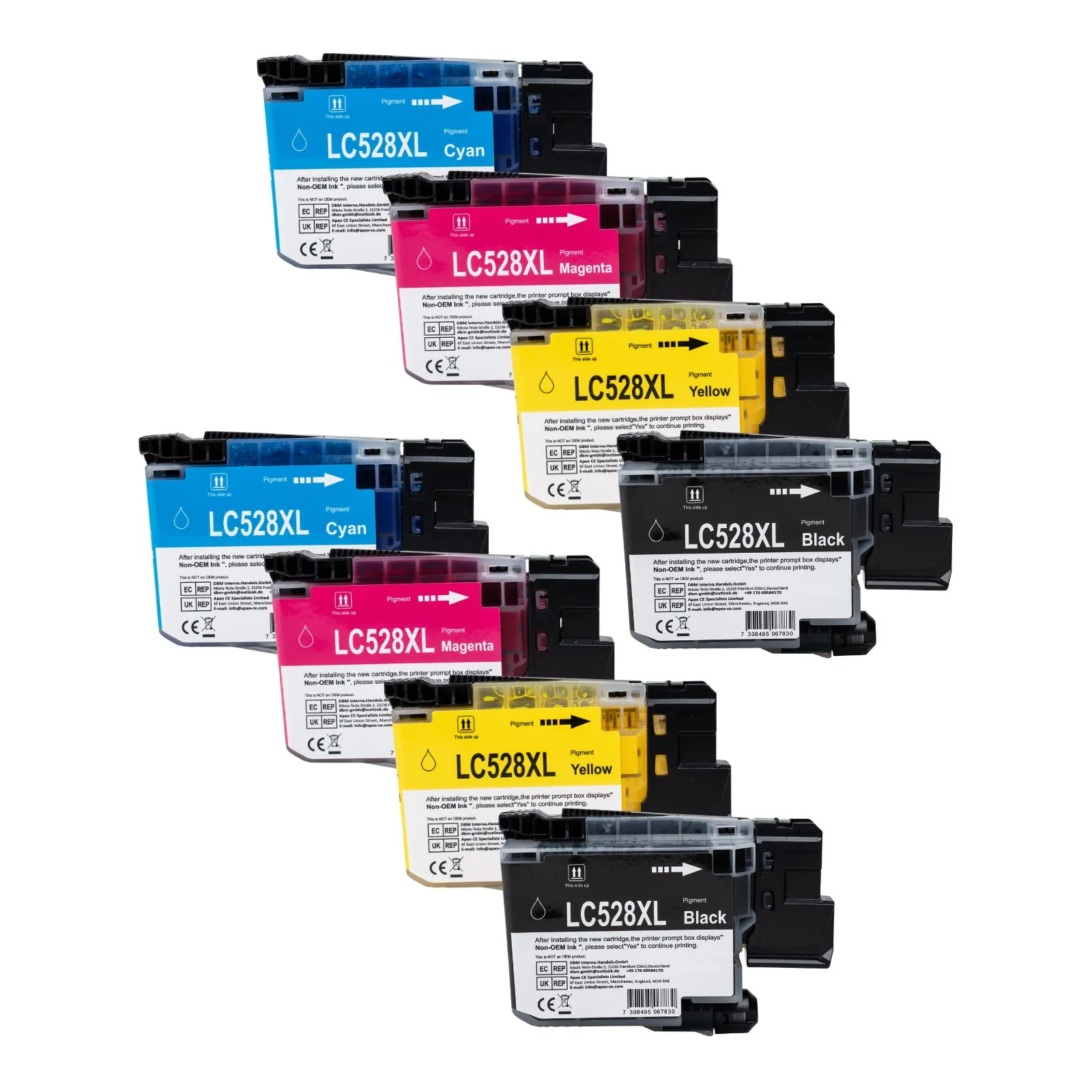 Kompatible Tintenpatrone für Brother MFC-J6975DW - Black Cyan Yellow Magenta - 8er Set