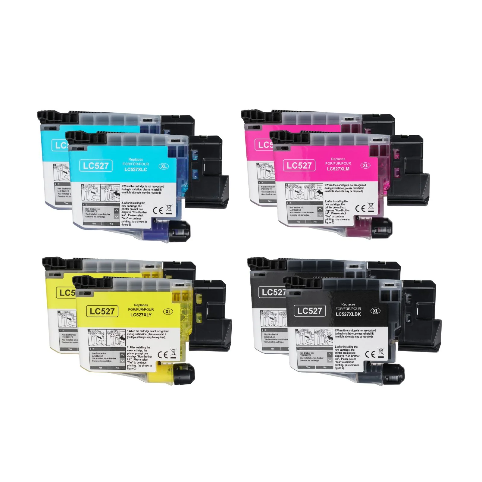Kompatible Tintenpatrone XL für Brother MFC-J6760DW - Black Cyan Yellow Magenta - 8er Set