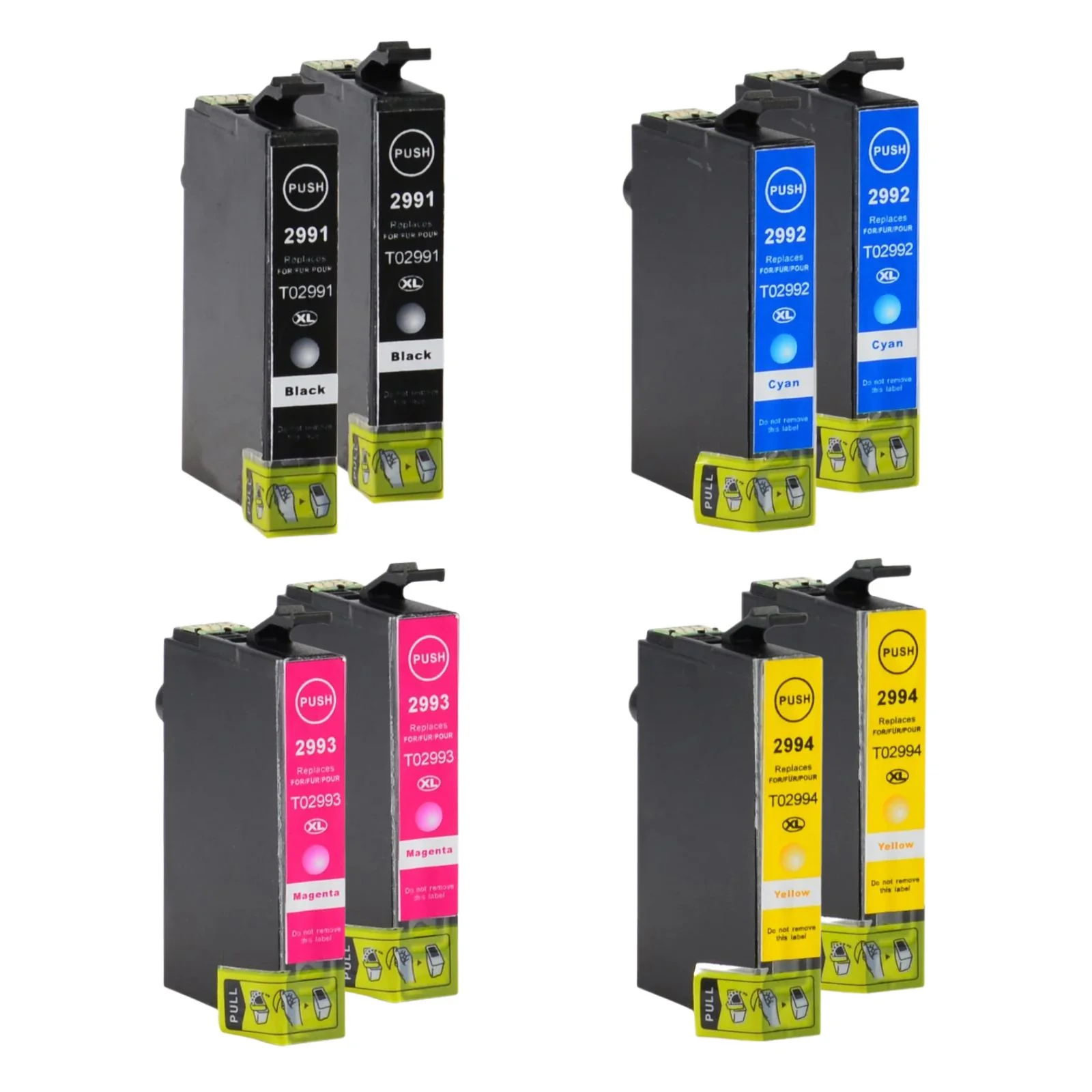 Kompatible Tintenpatrone XL für Epson Expression Home XP-247 - Black Cyan Yellow Magenta - 8er Set