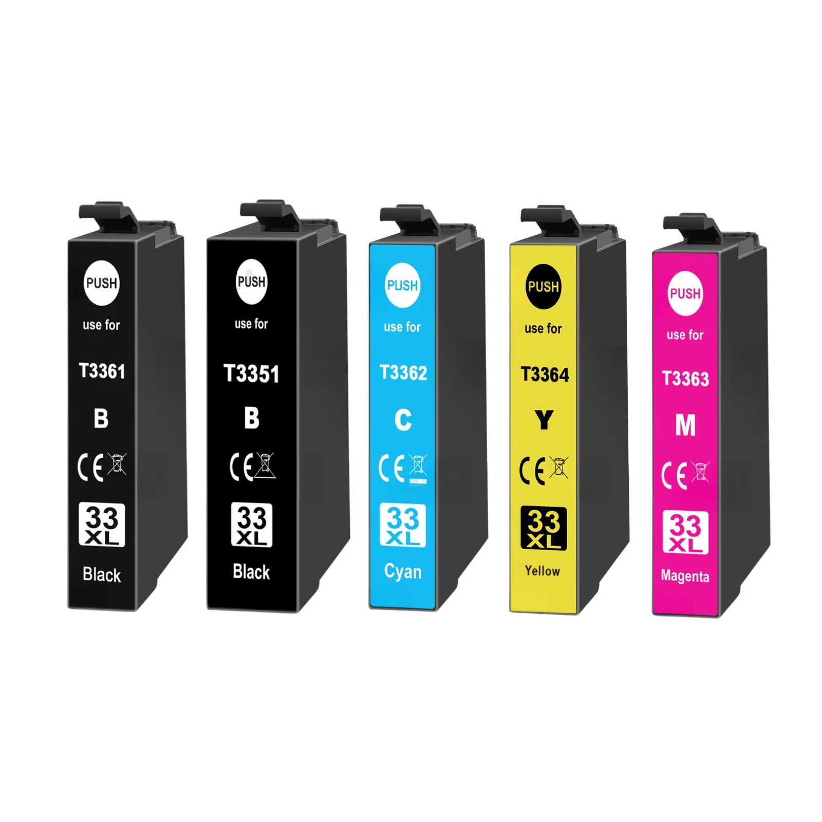 Kompatible Tintepatrone XL für Epson Expression Premium XP-530 - Photo Black - Black Cyan Yellow Magenta - 5er Set