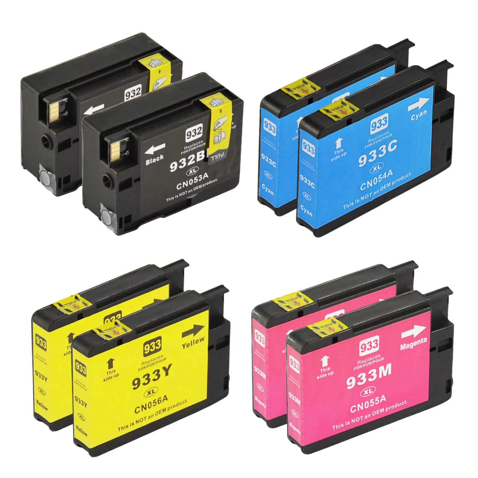 Kompatible Tintenpatrone XL für HP OfficeJet 7130 - Black Cyan Yellow Magenta - 8er Set