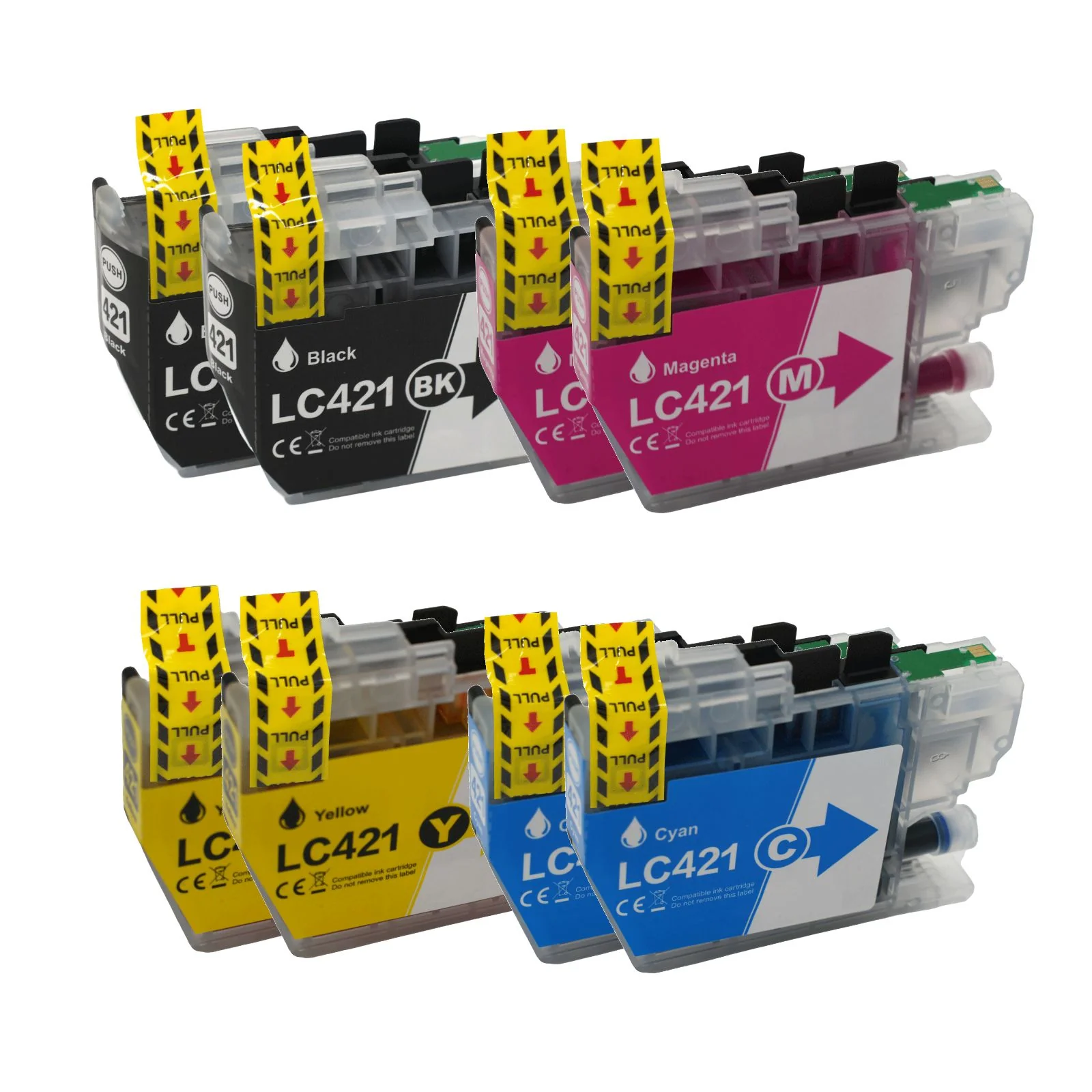 Kompatible Tintenpatrone für Brother DCP-J1050DW - Black Cyan Yellow Magenta - 8er Set