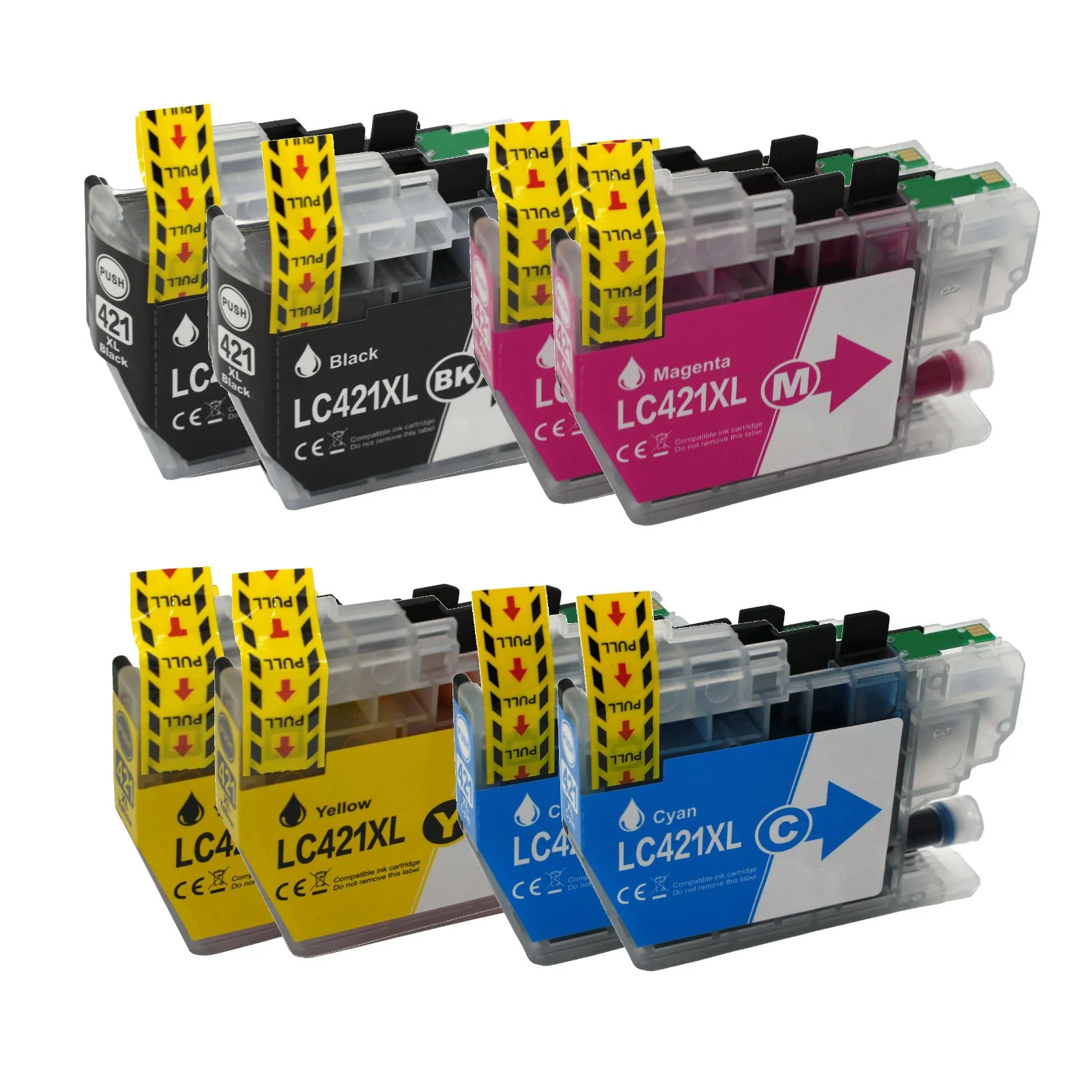 Kompatible Tintenpatrone XL für Brother MFC-J1010DW - Black Cyan Yellow Magenta - 8er Set