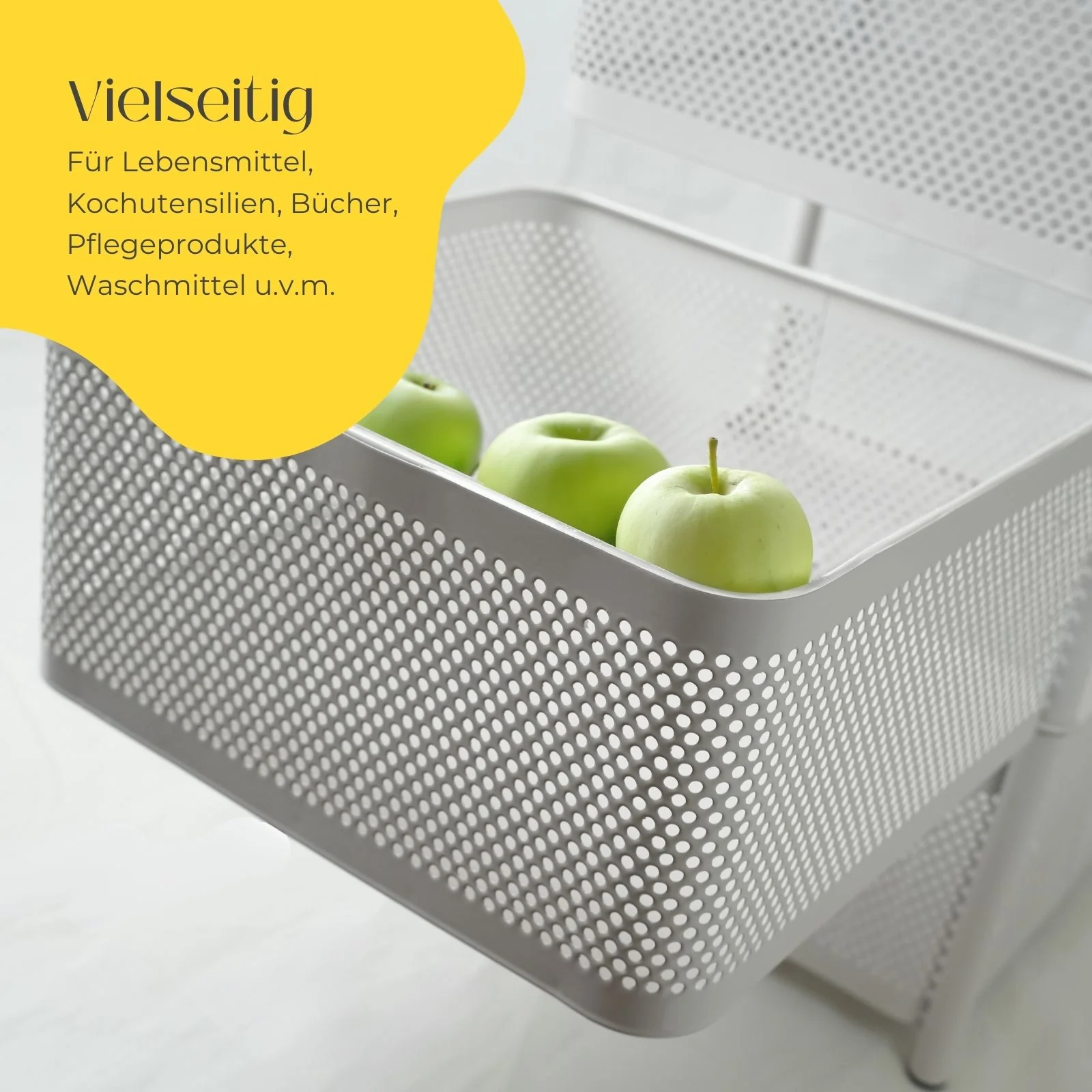 Küchenwagen Rollwagen Servierwagen Organizer Aufbewahrungsregal Aufbewahrungskorb - Image 3
