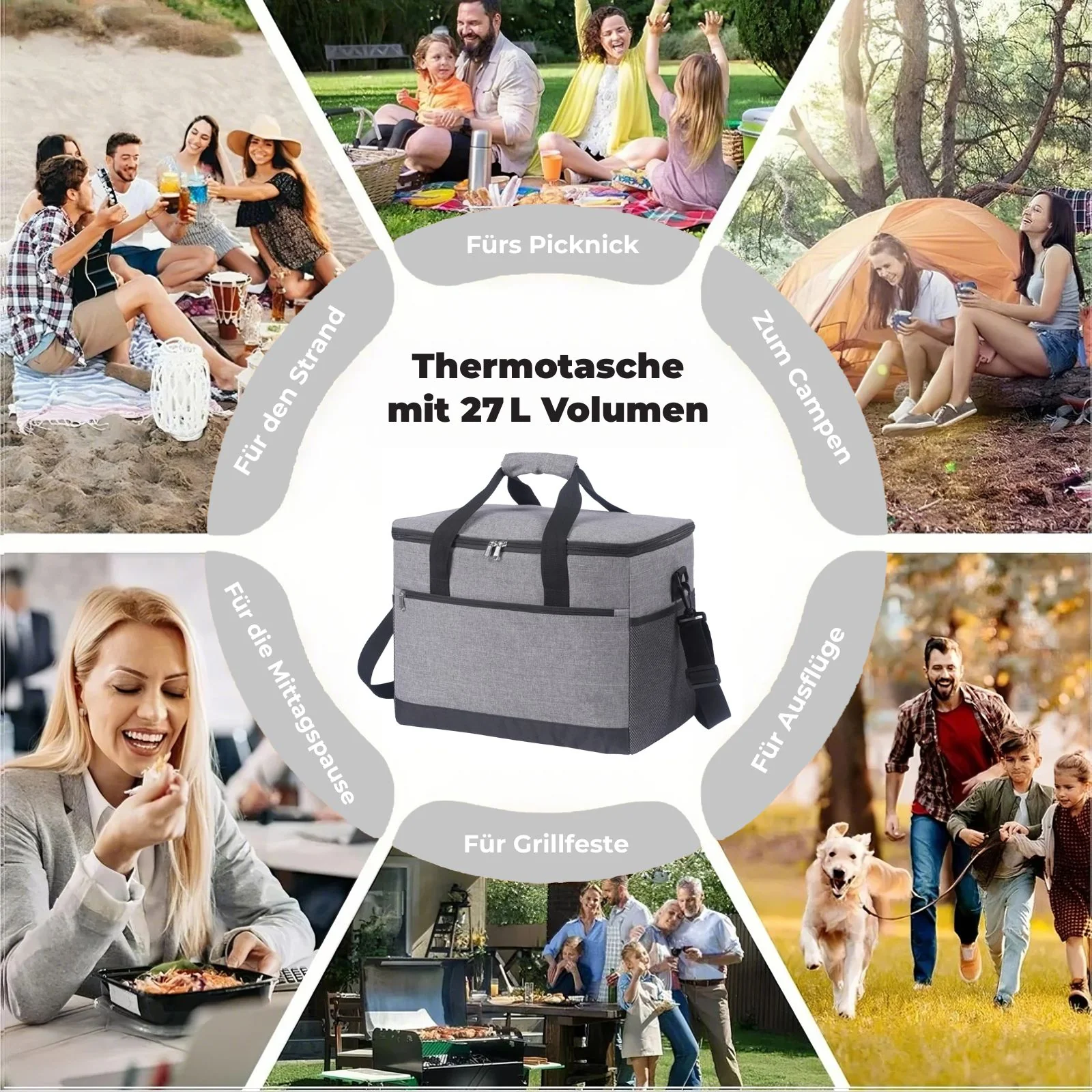 Kühltasche Lunch Bag Picknicktasche Isoliertasche Thermotasche - Image 2