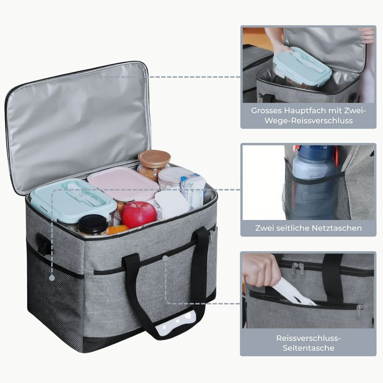 Kühltasche Lunch Bag Picknicktasche Isoliertasche Thermotasche - Image 4