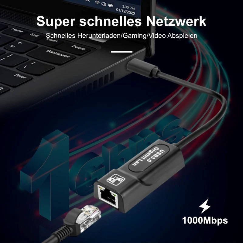 LAN USB-C LAN zu USB-C Adapter Ethernet Adapter Ethernet USB-C Adapter - Image 2