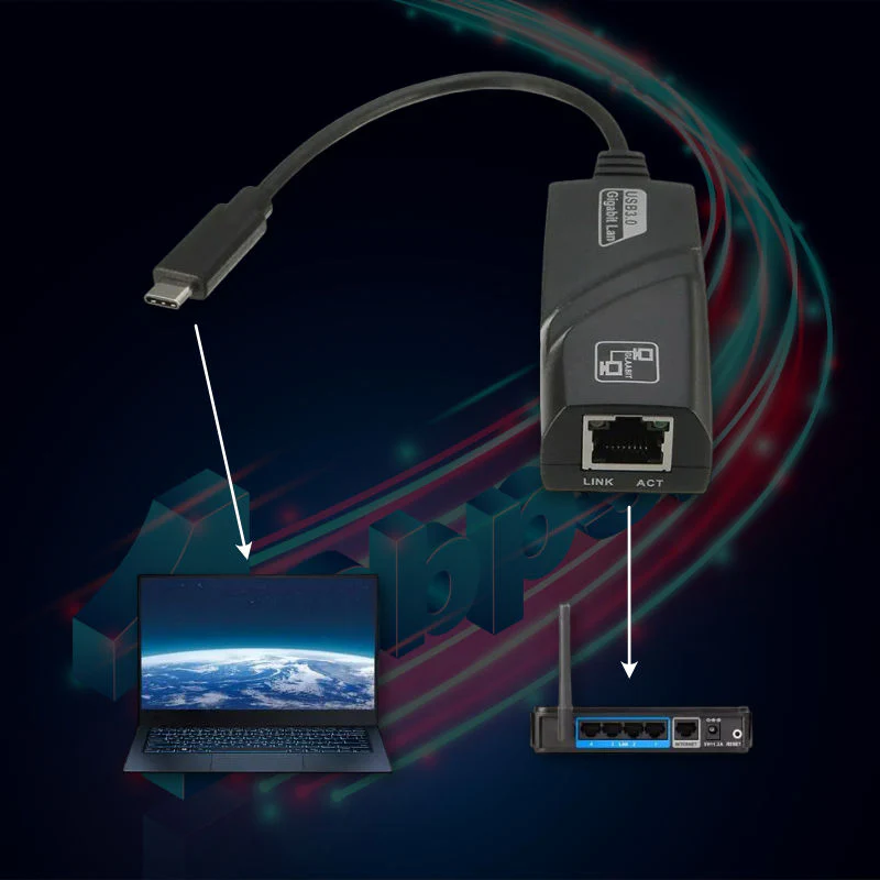LAN USB-C LAN zu USB-C Adapter Ethernet Adapter Ethernet USB-C Adapter - Image 3