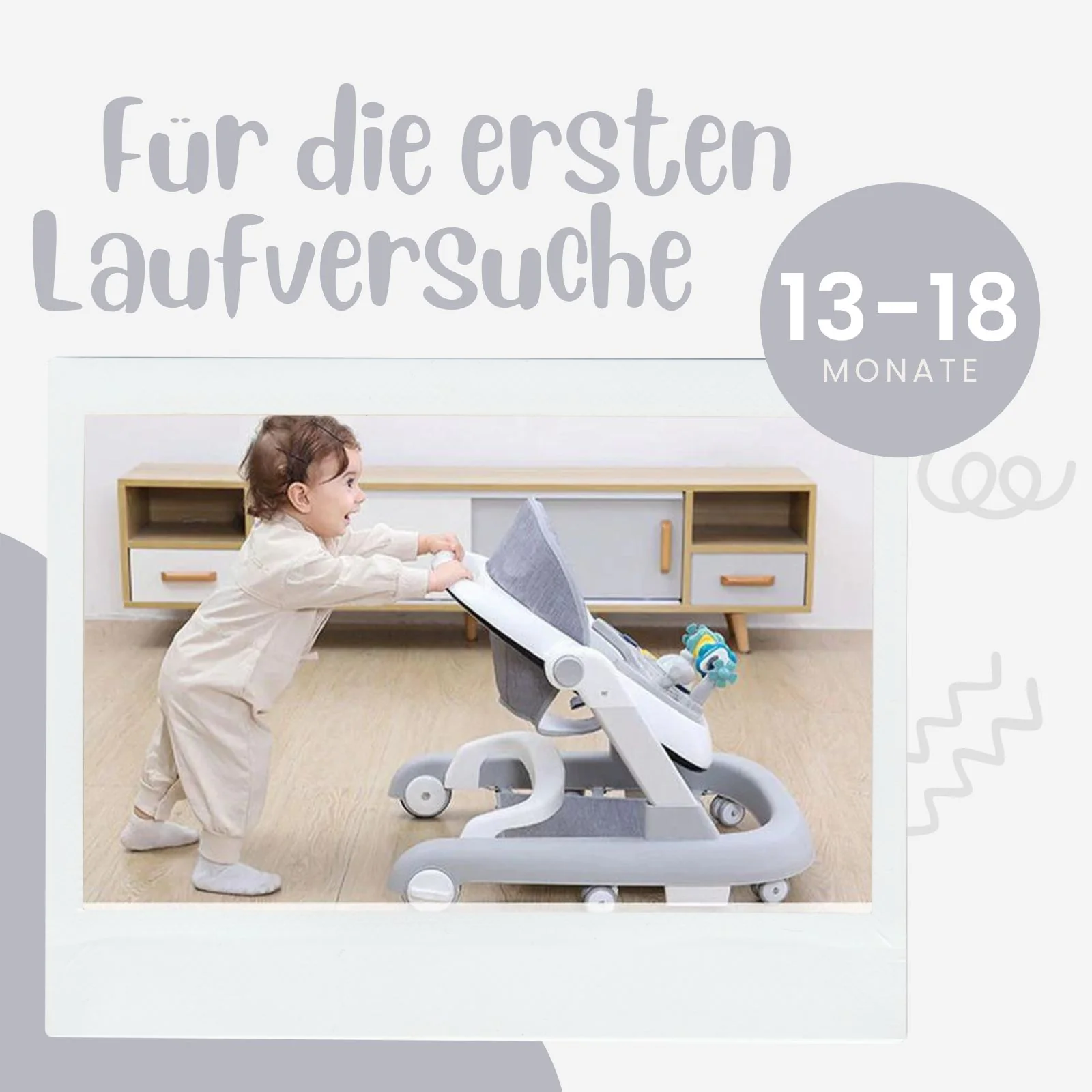 Lauflernhilfe Baby Walker Lauflernwagen Laufwagen Gehfrei Laufhilfe Kleinkinder - Image 3