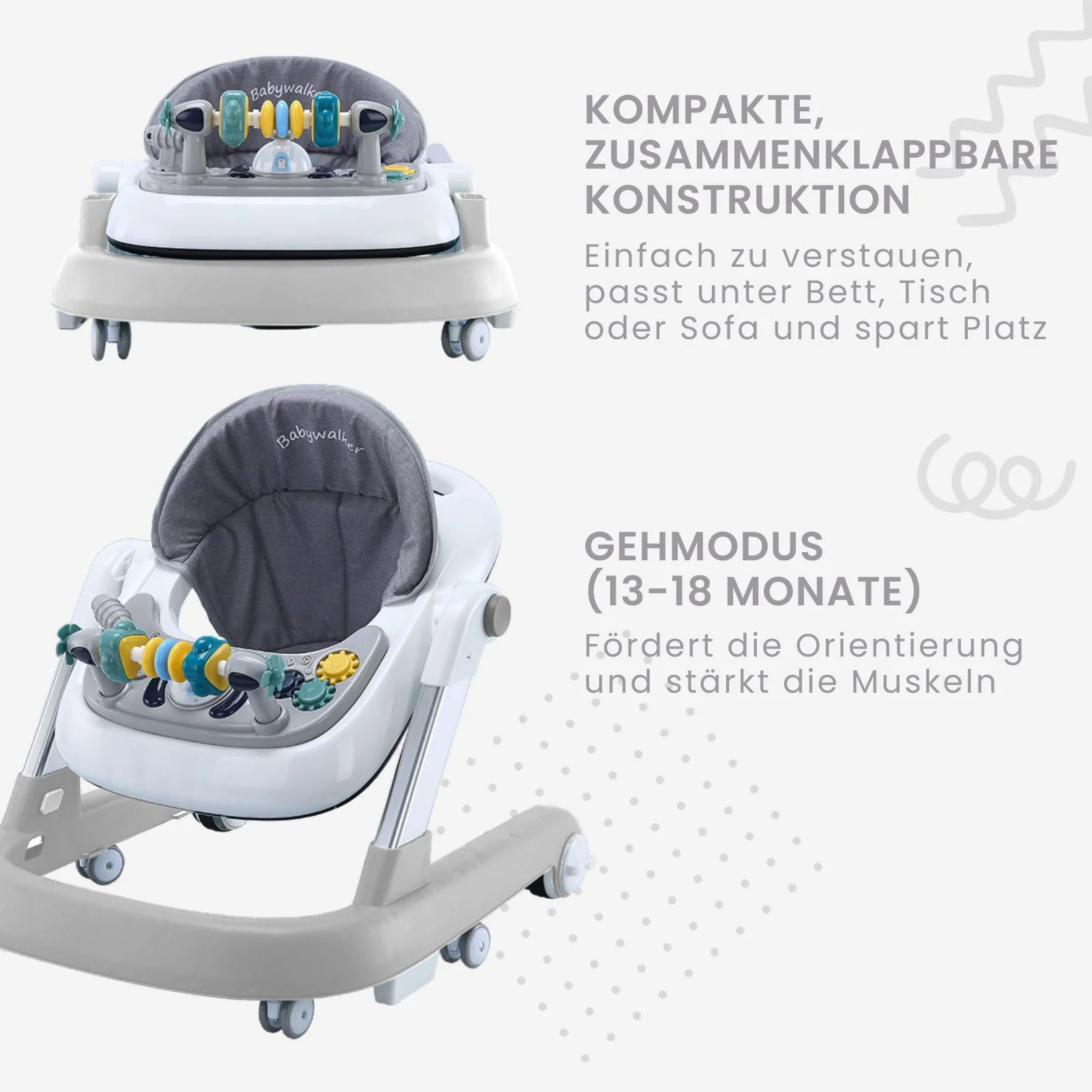 Lauflernhilfe Baby Walker Lauflernwagen Laufwagen Gehfrei Laufhilfe Kleinkinder - Image 7