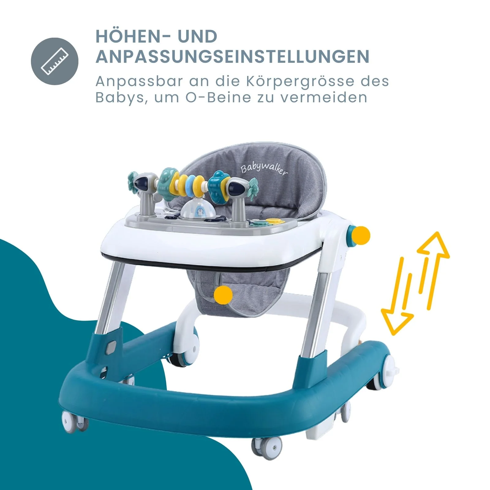 Lauflernwagen Baby Walker Lauflernhilfe Laufwagen Gehfrei Laufhilfe Kleinkinder - Image 9