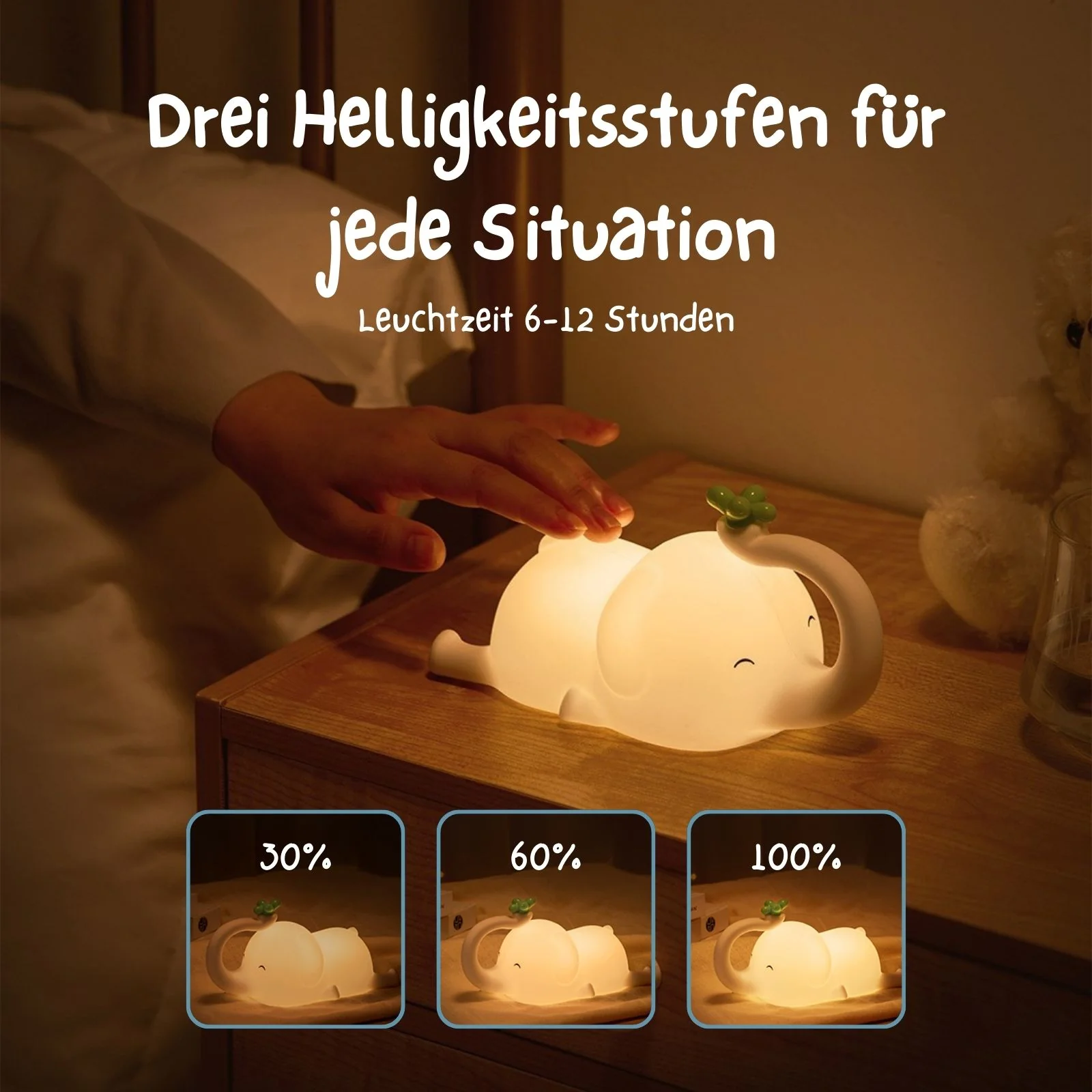 LED-Elefanten-Nachtlicht Tischleuchte Tierlicht Kinder-Nachttischlampe - Image 7