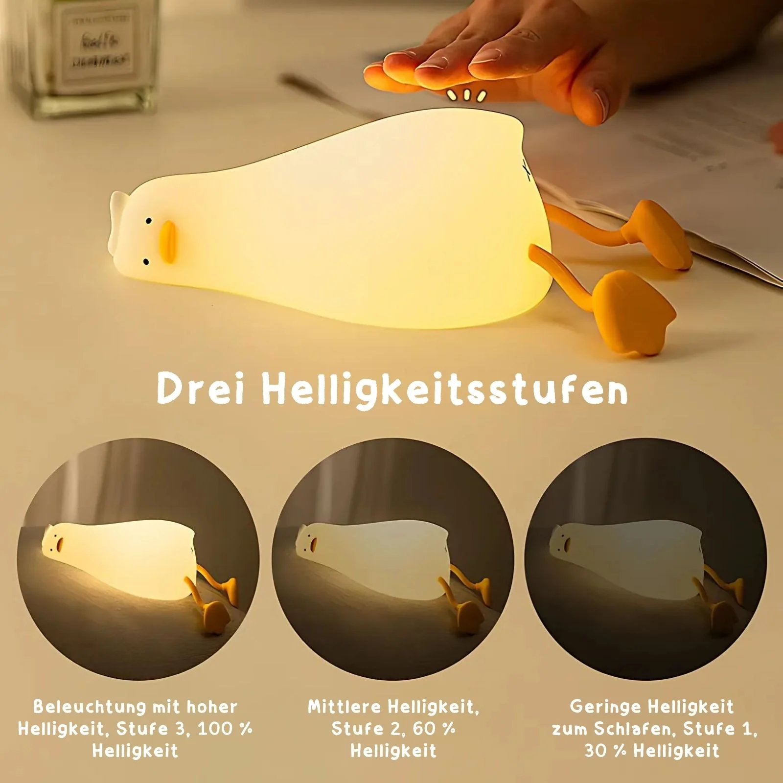LED-Enten-Nachtlicht Kinder-Nachttischlampe Tischleuchte Beleuchtung - Image 3