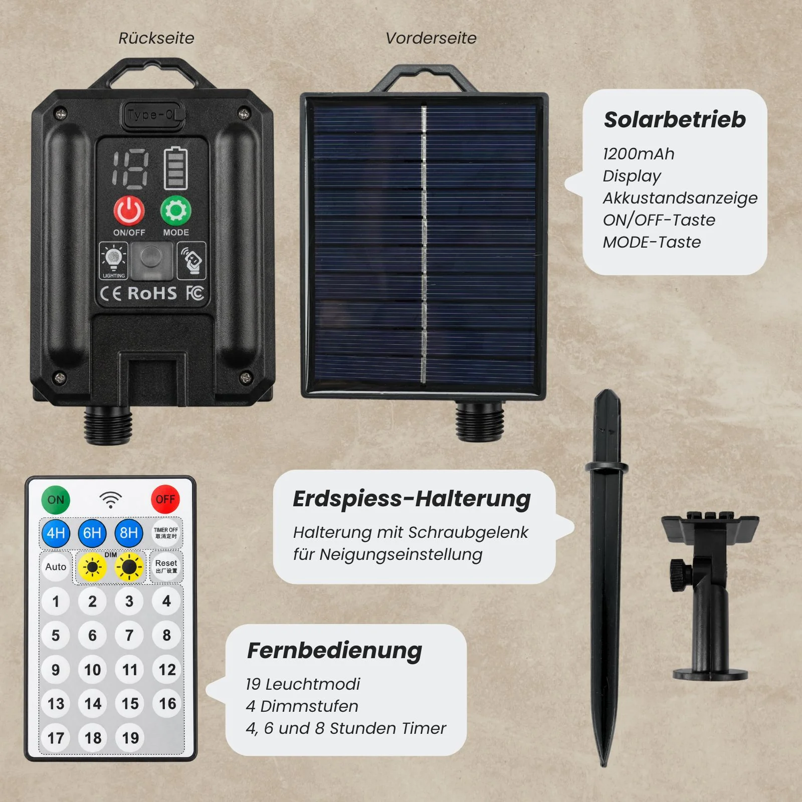 LED-Hanfseil-Dekoleuchte 10m Solarleuchte Gartenlicht Gartenbeleuchtung - Image 4